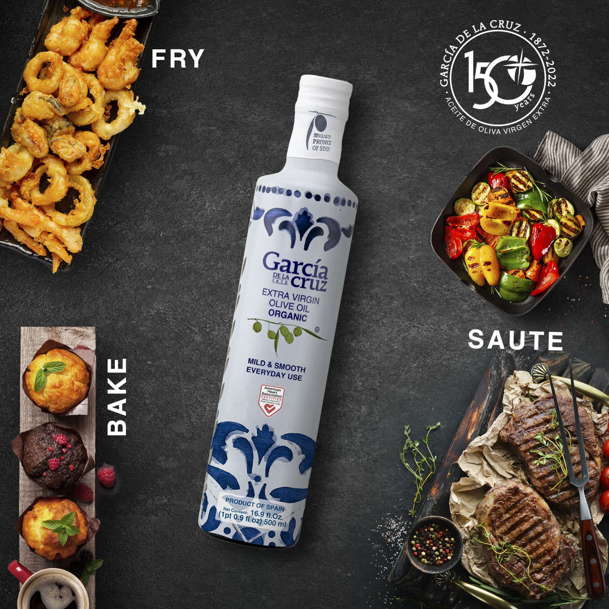 García DE LA cruz 1872 Organic Extra Virgin Olive Oil — Mild, Single-Origin Spanish Olive Oil, Family-Owned