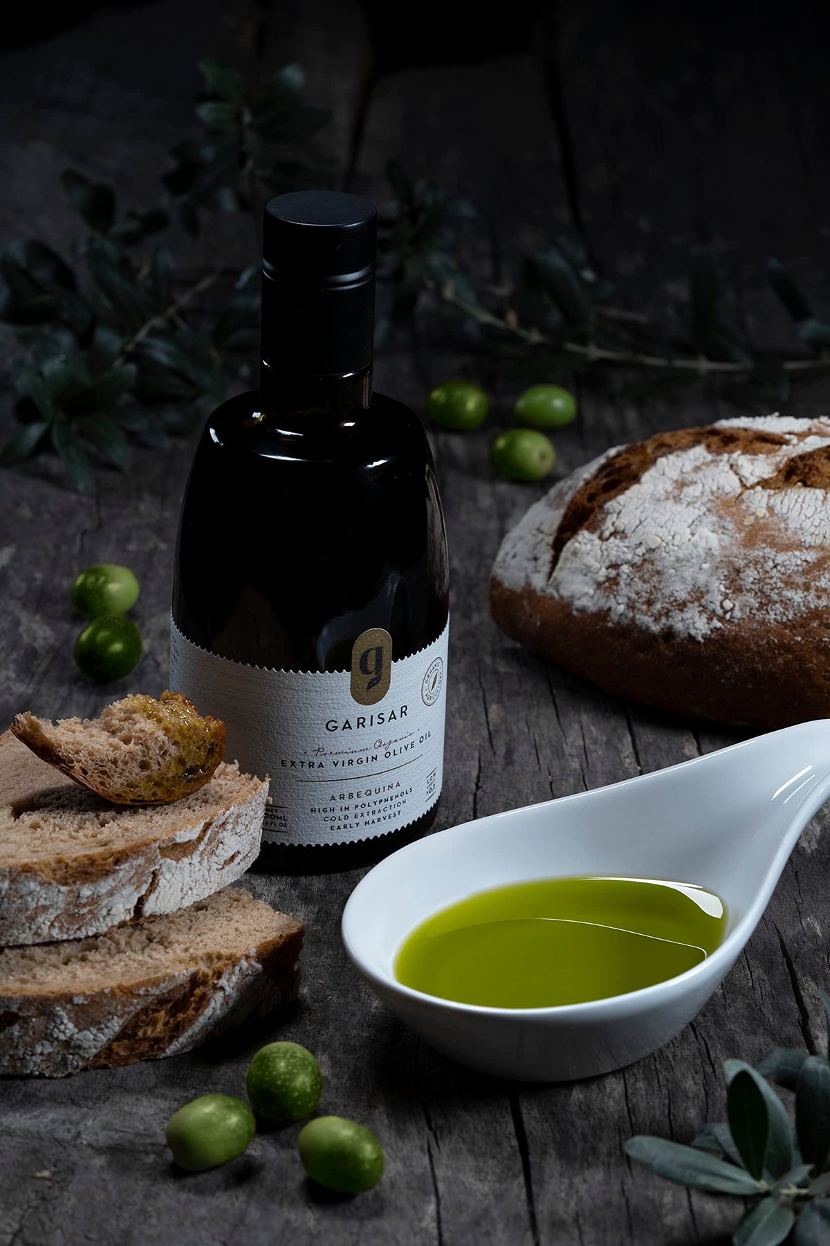 GARISAR High Polyphenol Premium Extra Virgin Olive Oil | Organic Arbequina, Early Harvest, Cold-Pressed | 0.2% Acidity | NYIOOC 2025 Gold Medal