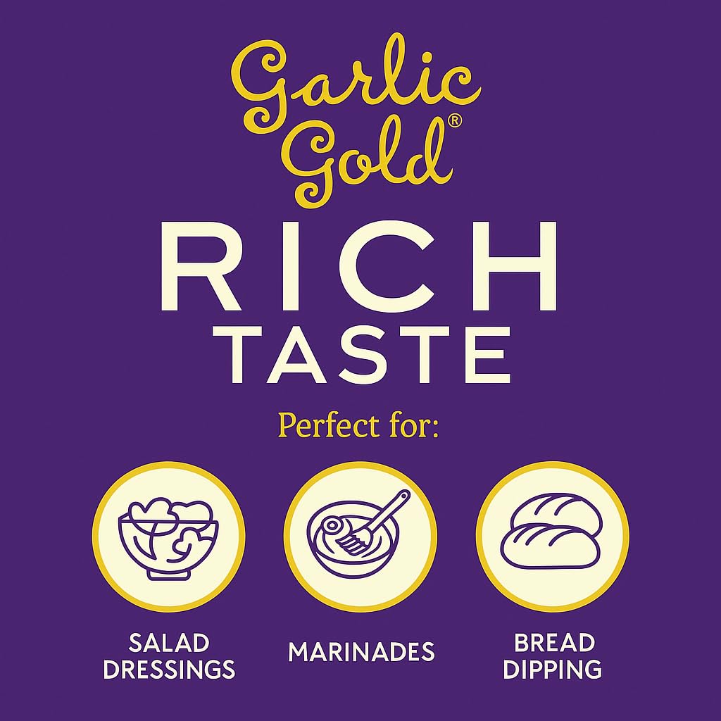 Garlic Gold Organic Garlic-Infused Extra Virgin Olive Oil — 2-Pack (250 mL)