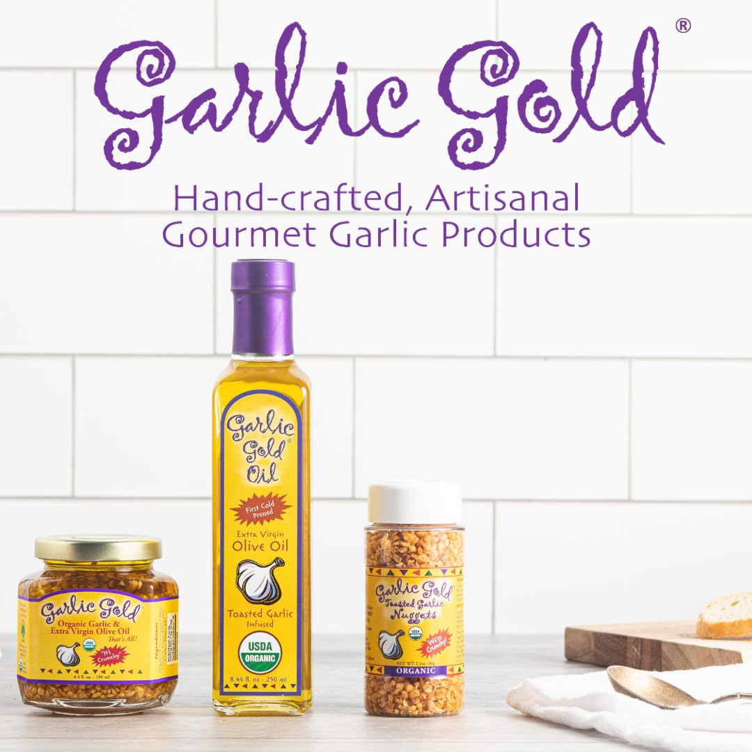 Garlic Gold Organic Garlic-Infused Extra Virgin Olive Oil — 2-Pack (250 mL)