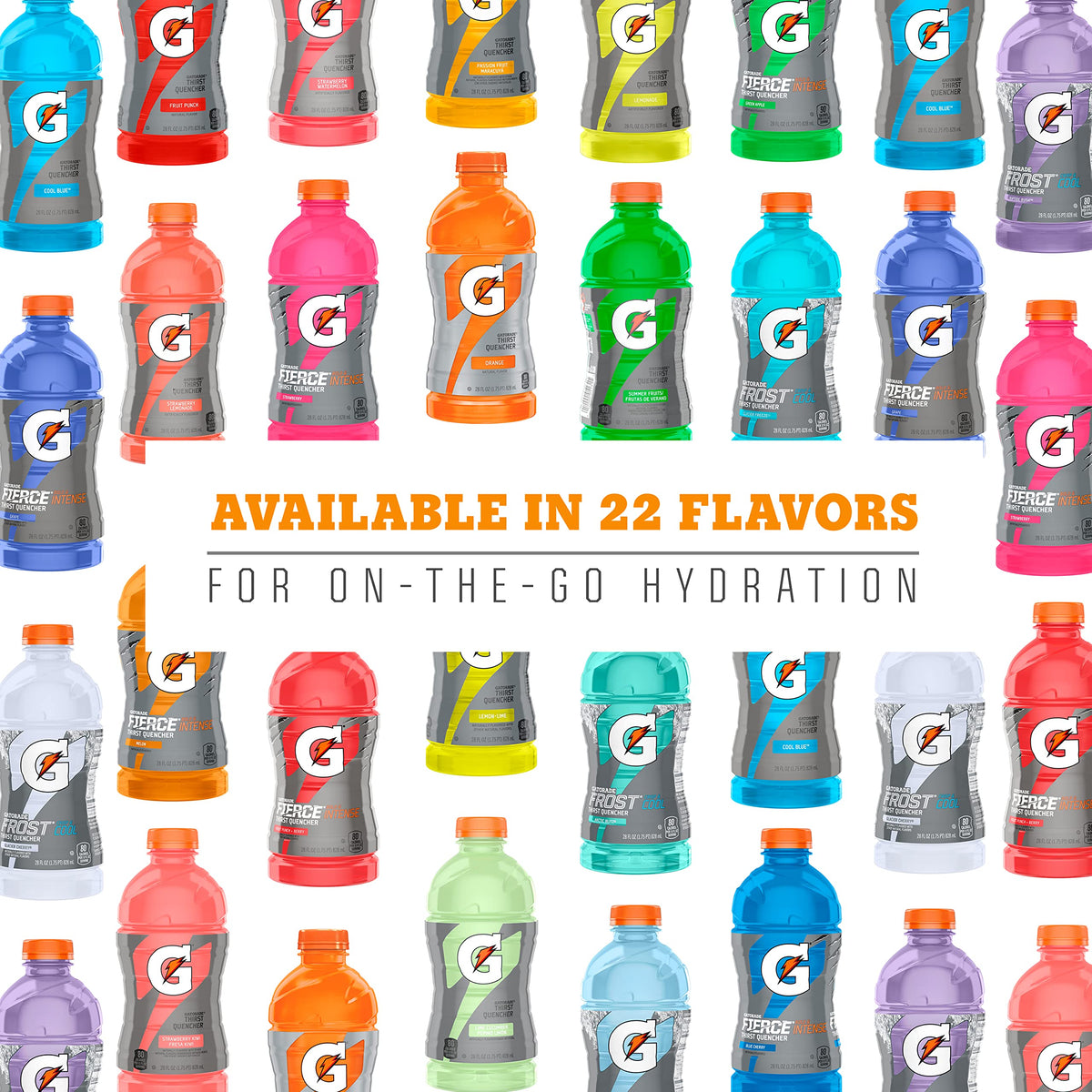 Gatorade Original Thirst Quencher 3-Flavor Frost Variety Pack (20 oz) – 12 Pack