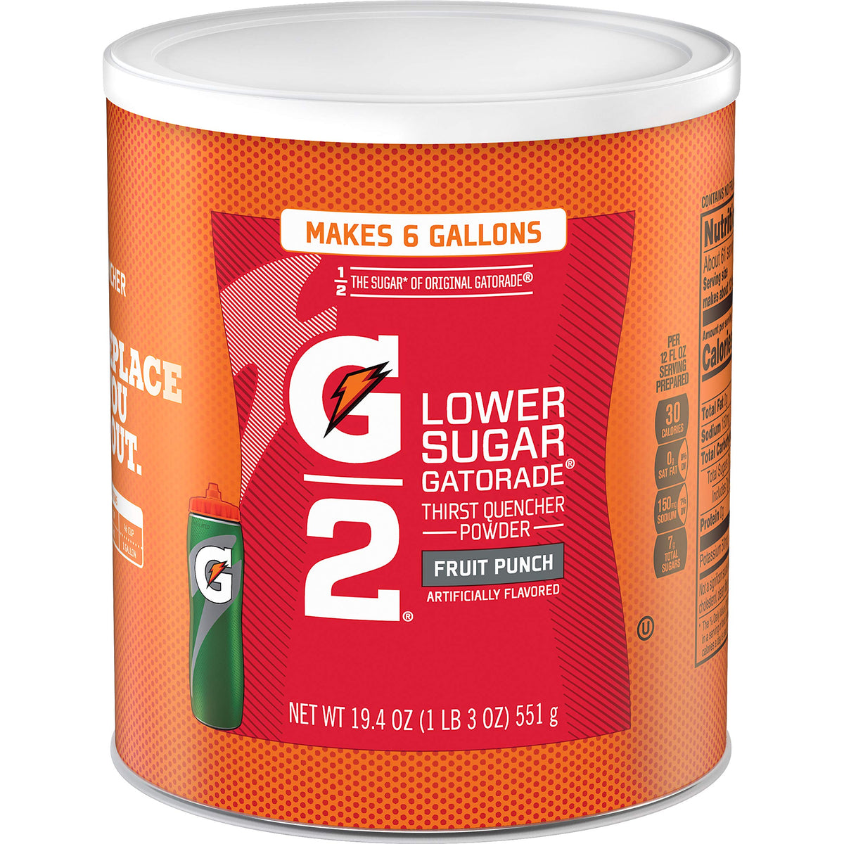 Gatorade G2 Thirst Quencher Powder – Fruit Punch, 3-Canister Pack