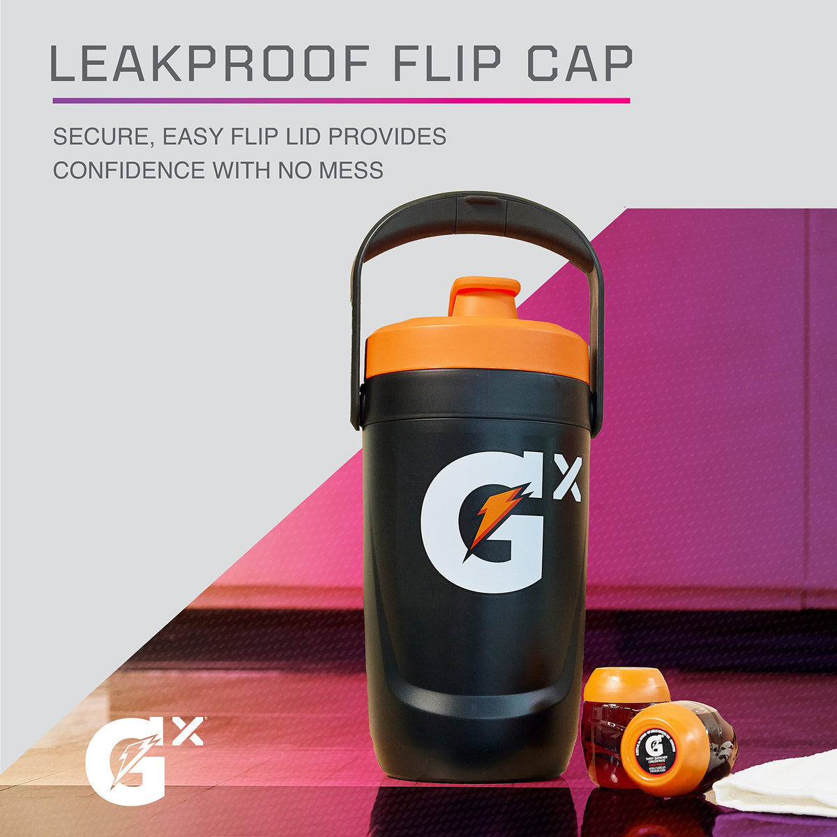 Gatorade Gx Performance Jug 64oz – Leakproof, Non-Slip Grip, Navy