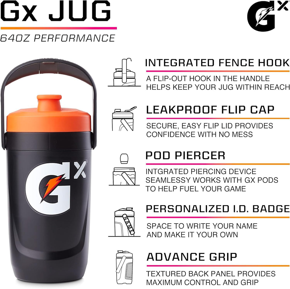 Gatorade Gx Performance Jug 64oz Jade | Insulated, Leakproof