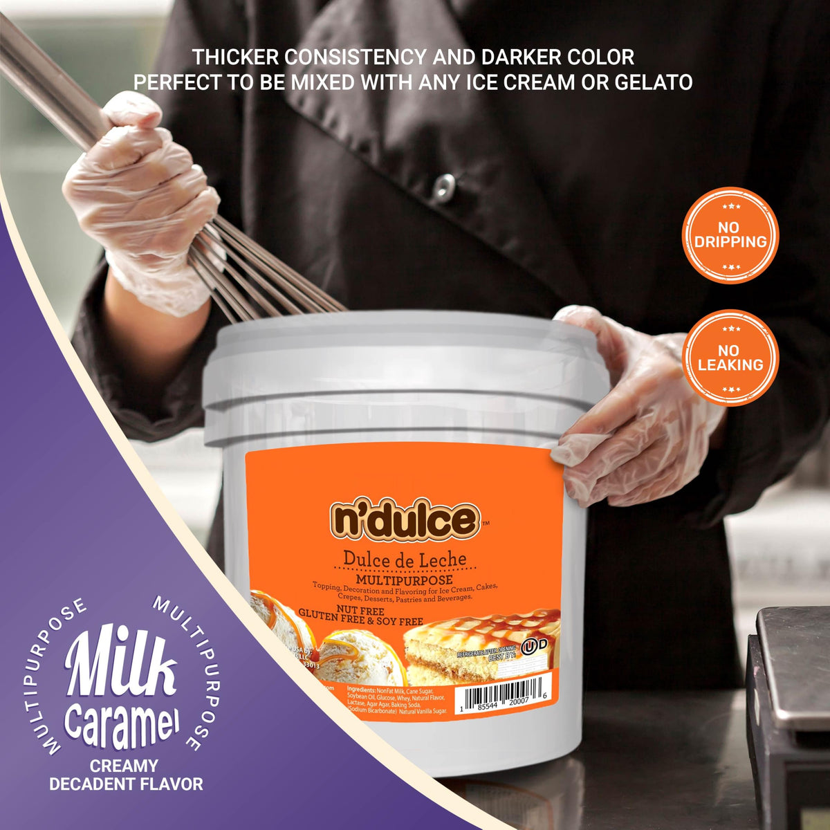 Gaucho Ranch N’Dulce Dulce de Leche Multipurpose Caramel – Coffee, Desserts & Ice Cream (11 lb)
