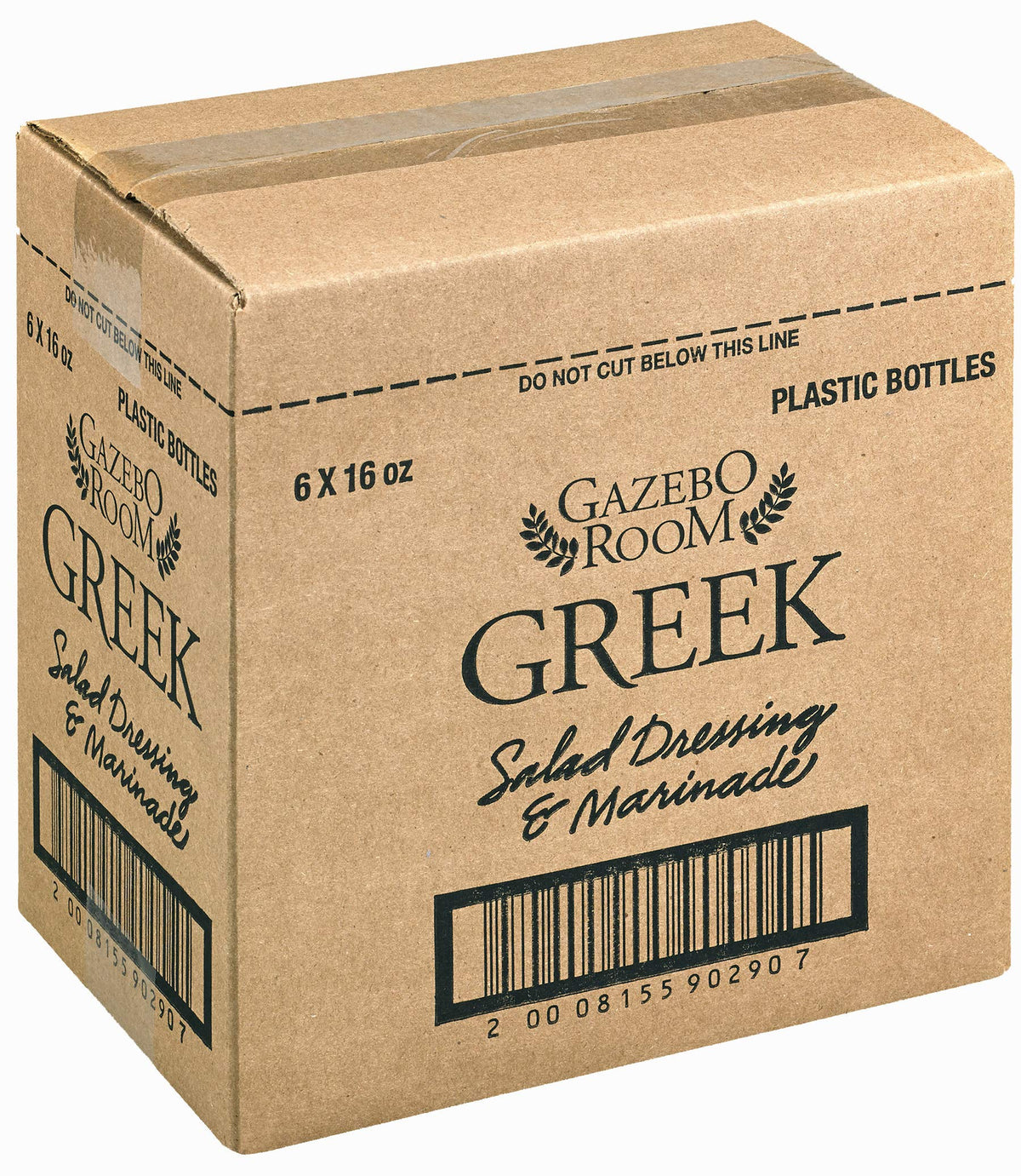 Gazebo Room Greek Salad Dressing & Marinade 16 oz (6 Pack) – Kosher, Low Carb, Keto Friendly