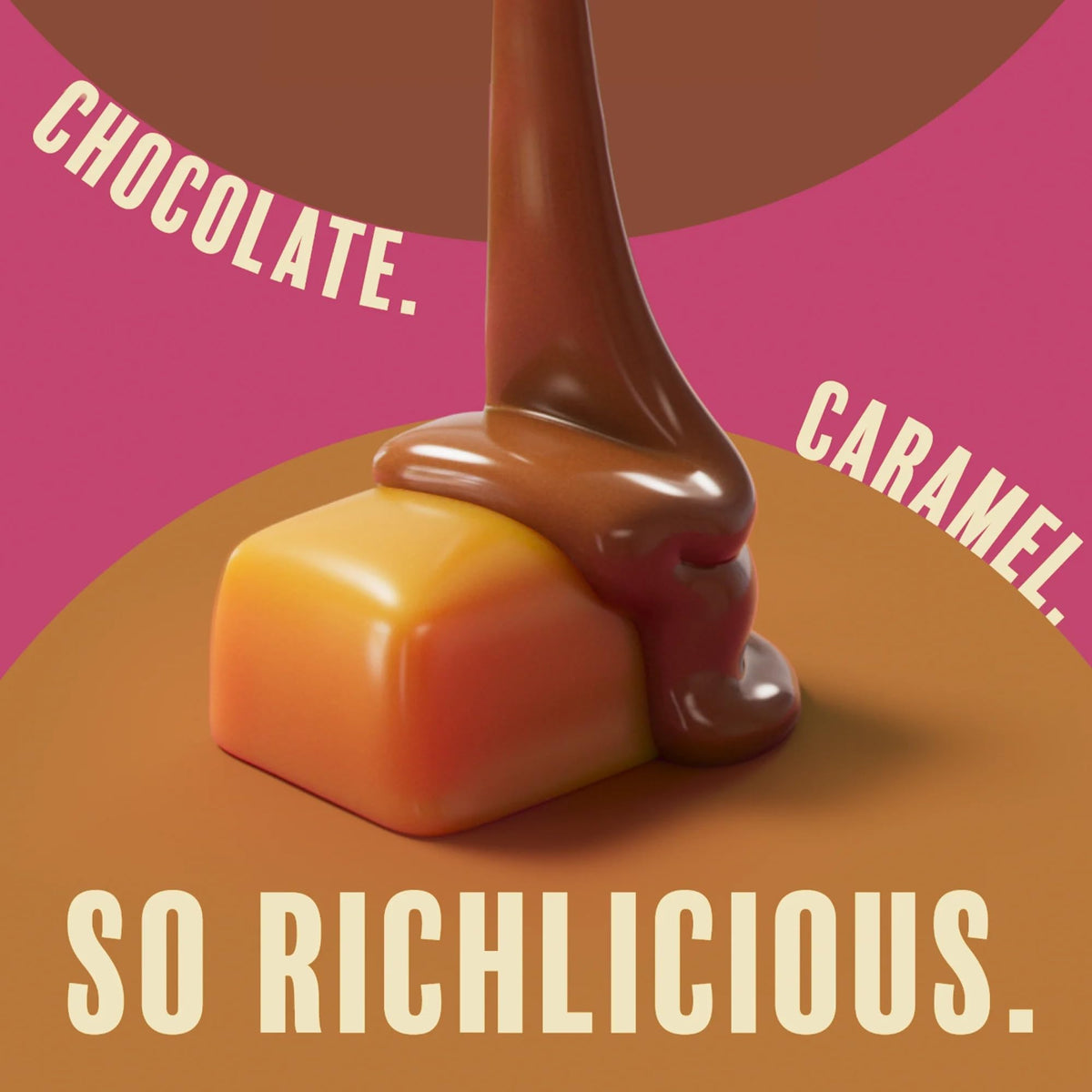 GEEOOLLAH Original Chocolate Covered Caramels – 1 lb Resealable Bulk Bag, Individually Wrapped