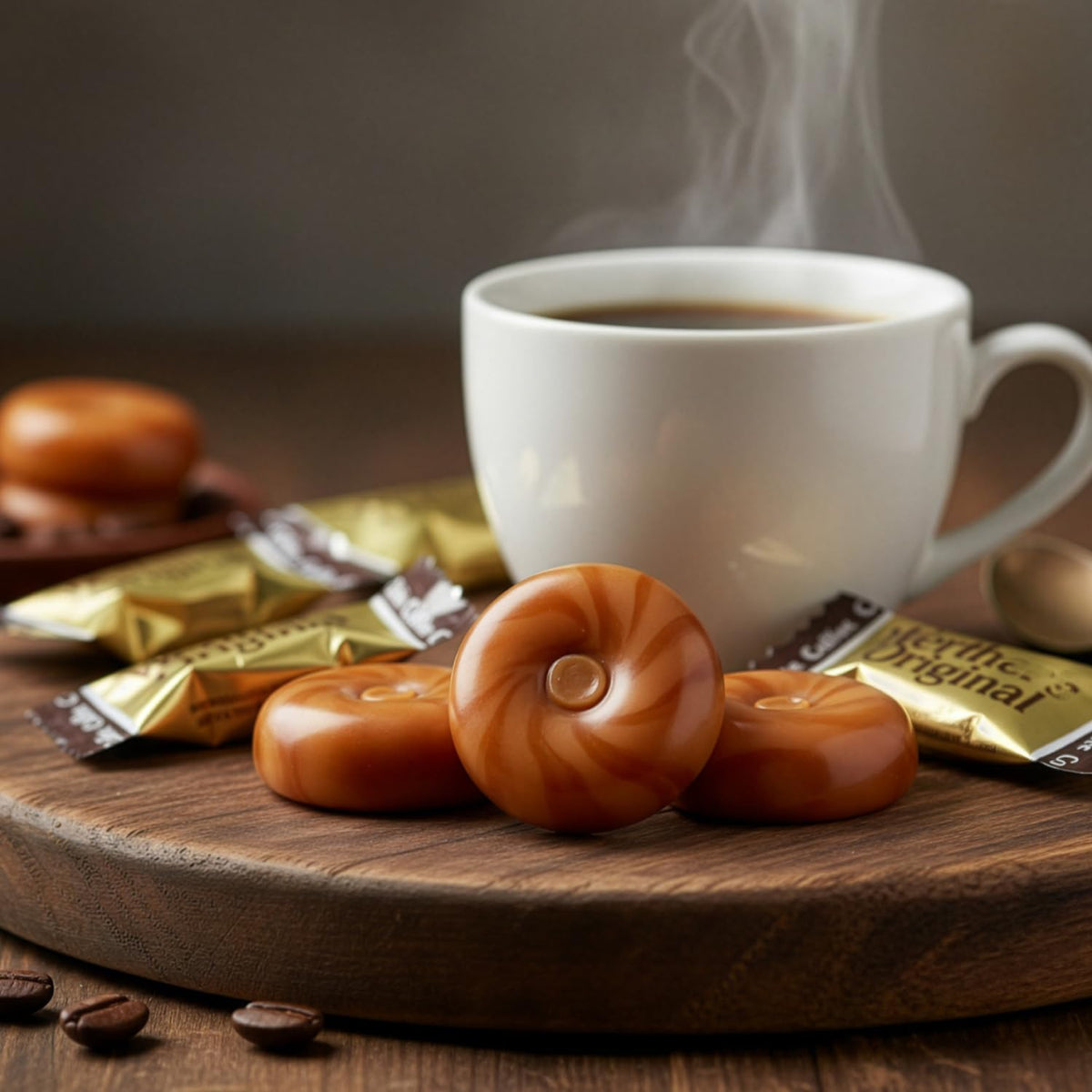 GEEOOLLAH Hard Caramel Coffee Candy – 1lb, Individually Wrapped