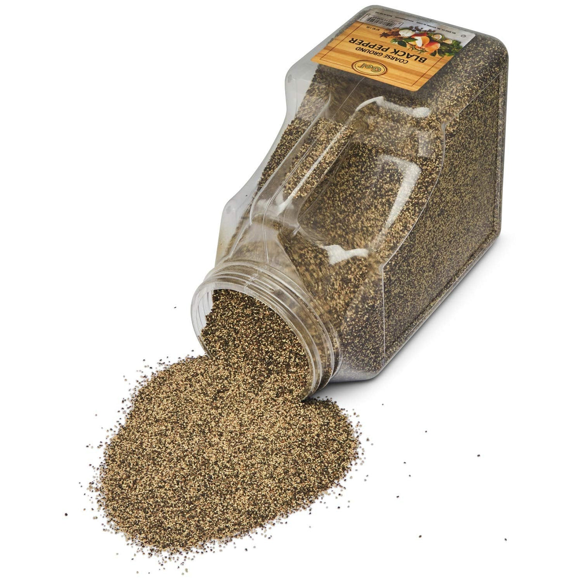 Gel Spice Coarse Ground Black Pepper 18-24 Mesh | 5 Lb Food Service Jar | Kosher