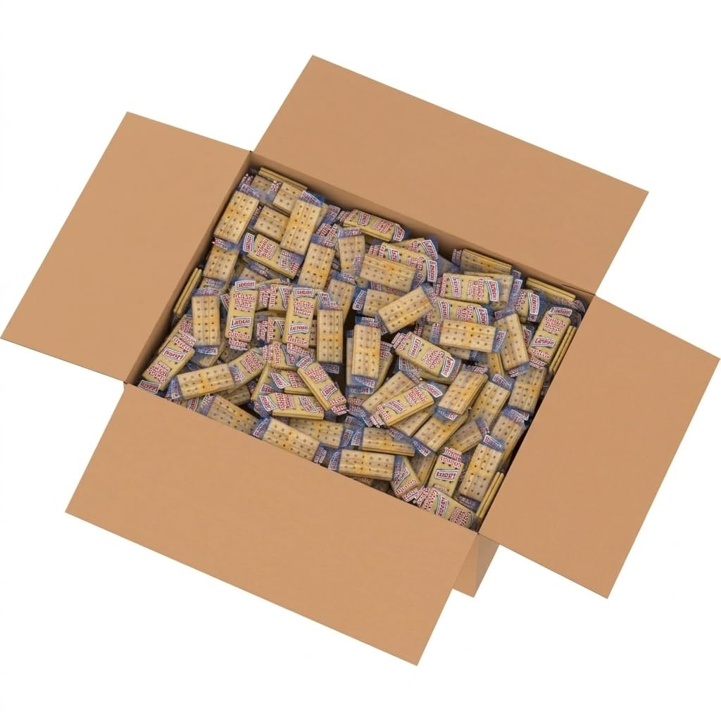 Captain's Wafers Crackers Original Flavor – 75-Pack Bulk, 2 Per Pack, On-the-Go Snack