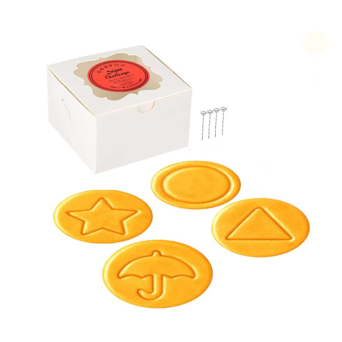 Generic Korean Dalgona Candy Challenge – Premade Sugar Cookies (4 Shapes) | BBOP-GI
