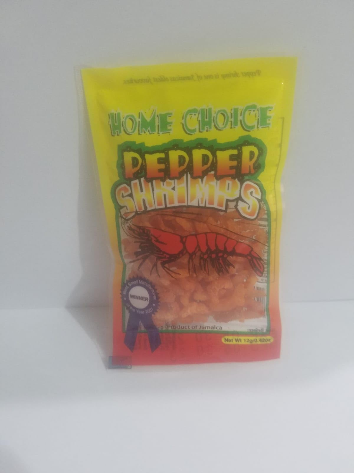Generic Jamaican Peppered Shimps – Dried Shrimp Snack, 12g x 5 Packs