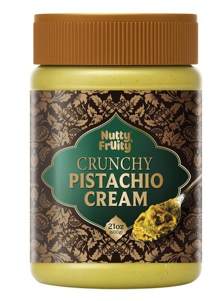 Nutty & Fruity Crunchy Pistachio Cream – 21 oz Jar | Gourmet Pistachio Spread