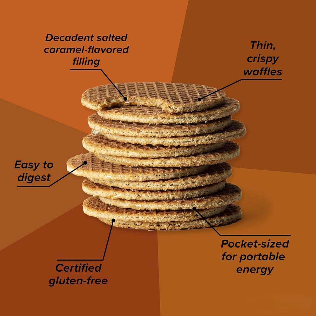 Generic Organic Honey Waffle Stroopwafels – 10 Pack, 5 Flavors for Pre & During Workout