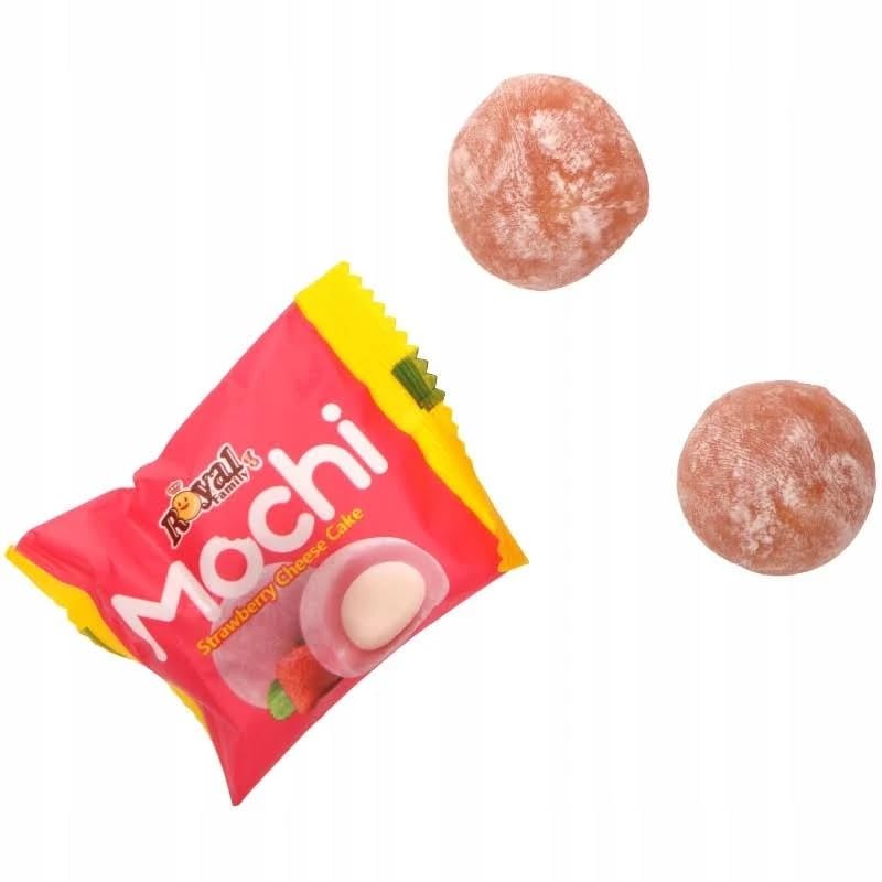 Generic Royal Family Mochi Strawberry Cheesecake – Two Bags Total 8.4 oz – Gluten-Free, Low-Fat, Lacto-Vegetarian