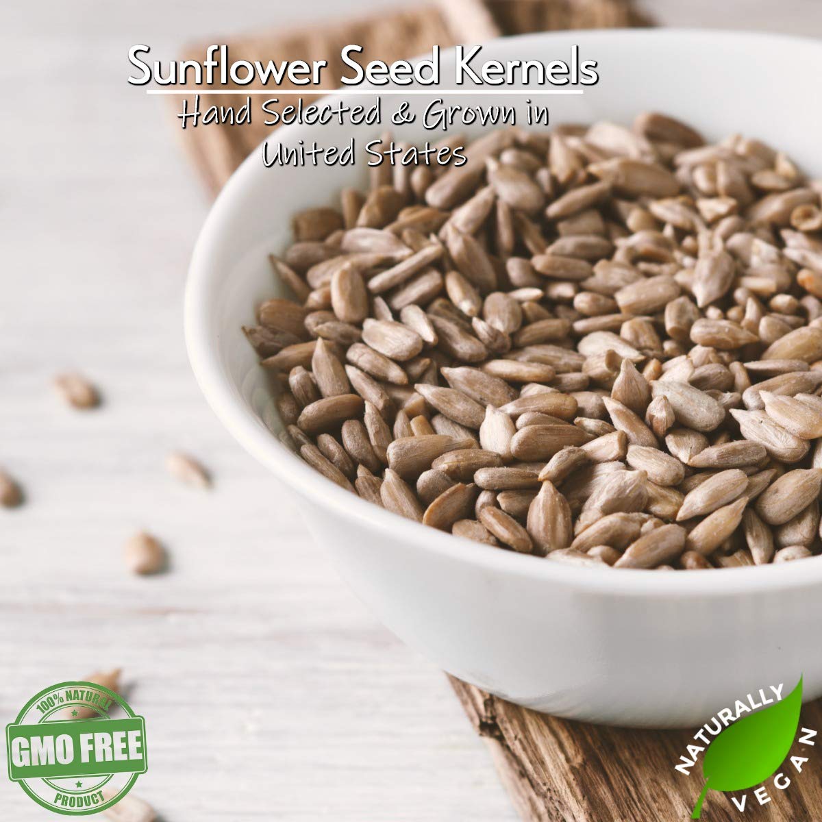 Gerbs Lightly Sea Salted Sunflower Seed Kernels – 2 LBS, Top 14 Allergen-Free & Non-GMO