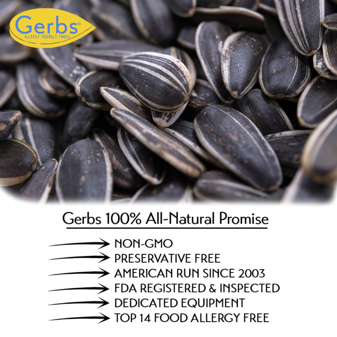 Gerbs Jumbo Sea Salted Sunflower Seeds – 2 LBS | Allergen-Free, Non-GMO, USA-Grown