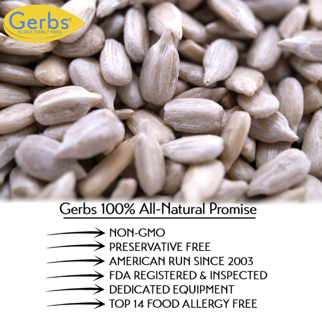 Gerbs Raw Sunflower Seed Kernels – 2 LBS, Allergen-Free, Non-GMO, Vegan & Kosher