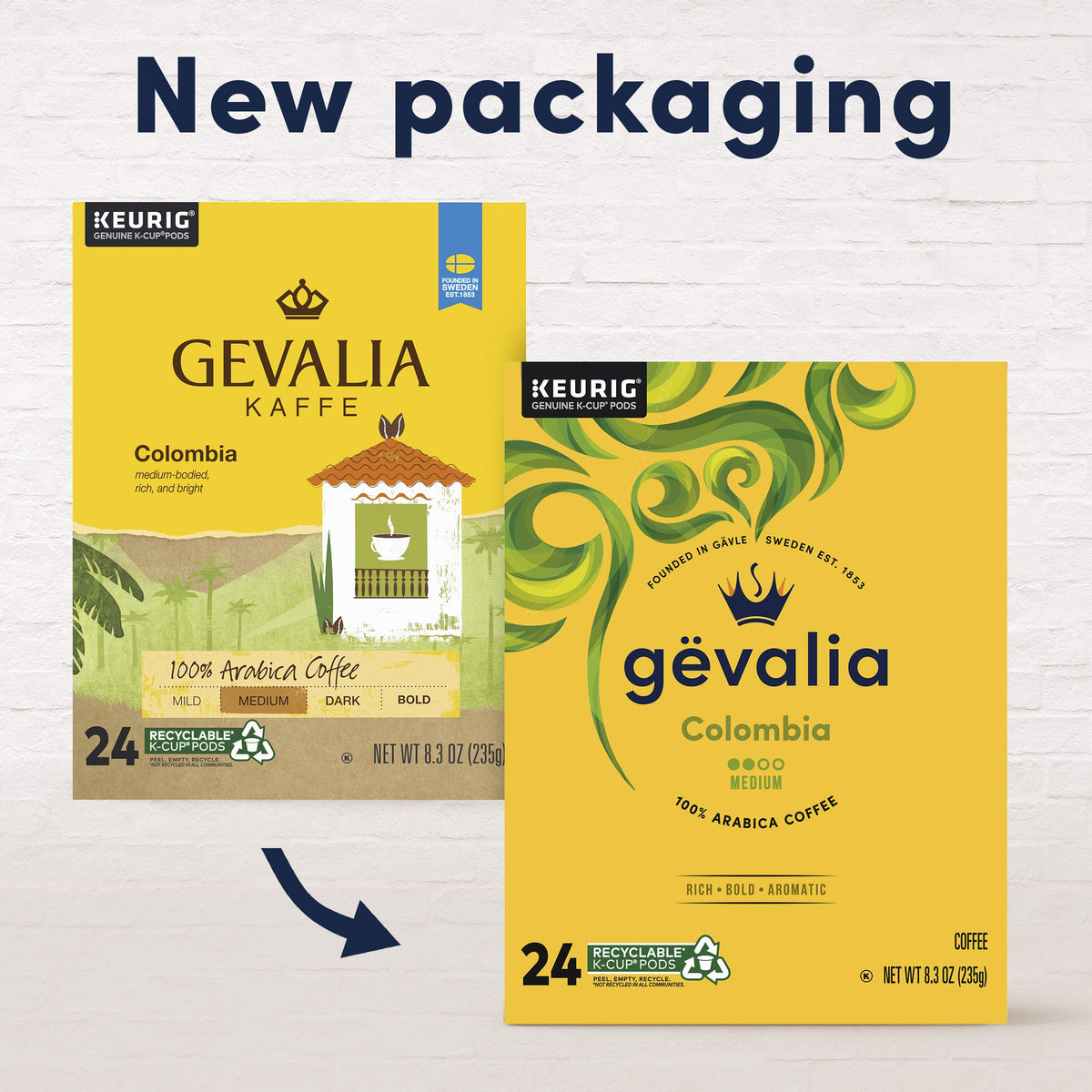 Gevalia Colombia Medium Roast K-Cup Pods – 24 Ct Box
