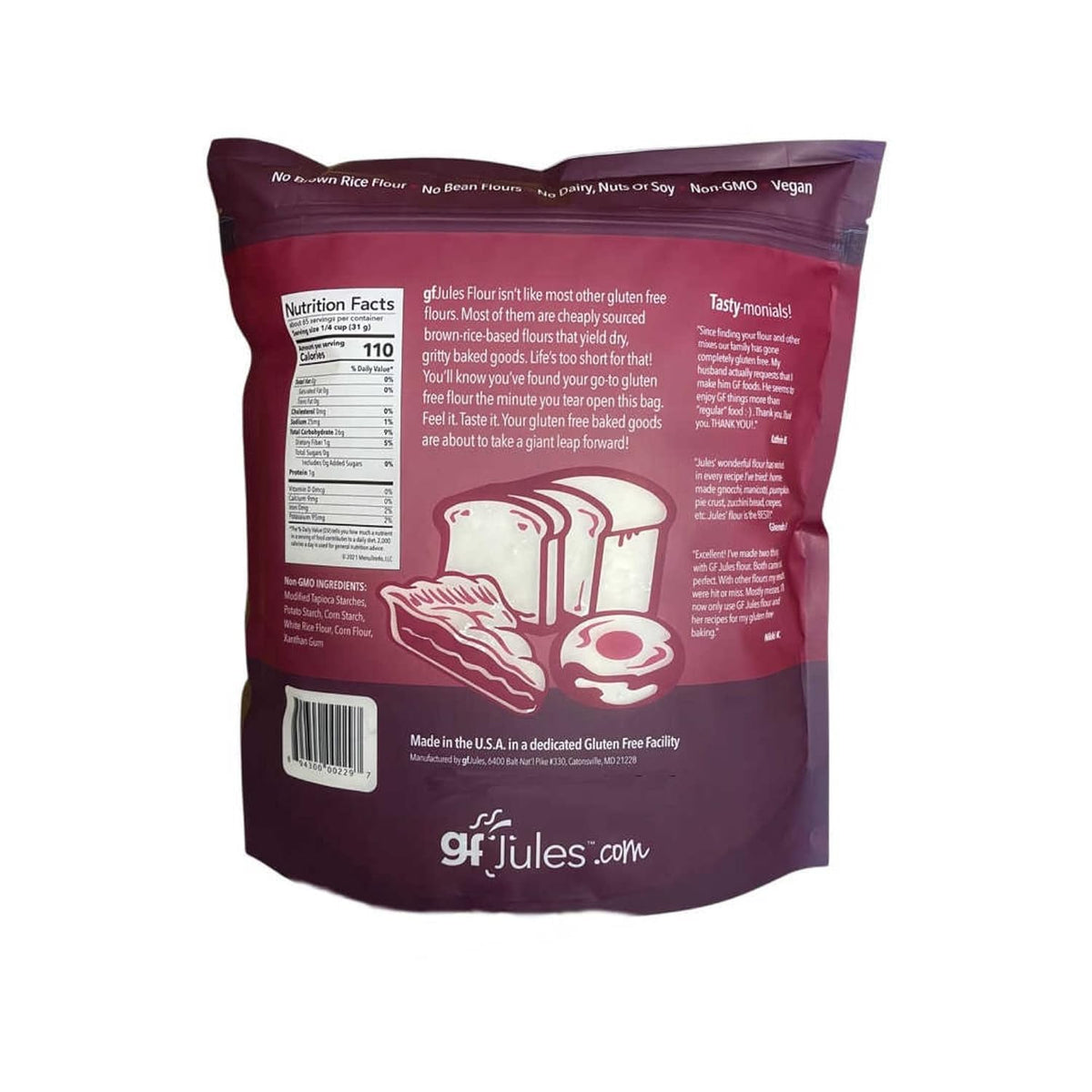 gfJules Certified Gluten Free All Purpose Flour | Cup-for-Cup Substitution, Smooth Texture, 4.5 lb Pouch
