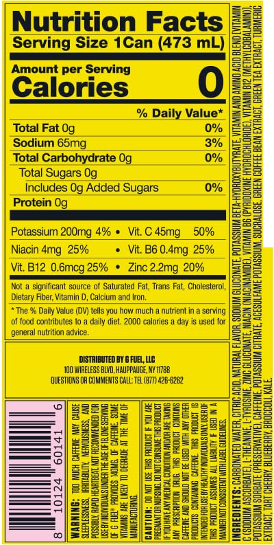G Fuel Blood Orange Energy Drink – Sugar Free, 140mg Caffeine, Chucky Good Guys, 16oz (12-Pack)
