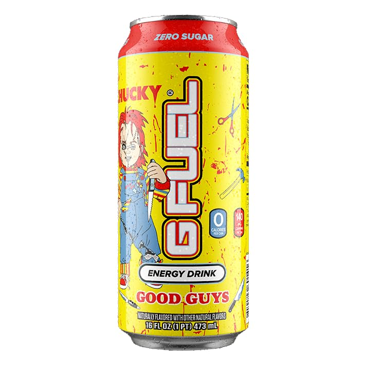 G Fuel Blood Orange Energy Drink – Sugar Free, 140mg Caffeine, Chucky Good Guys, 16oz (12-Pack)