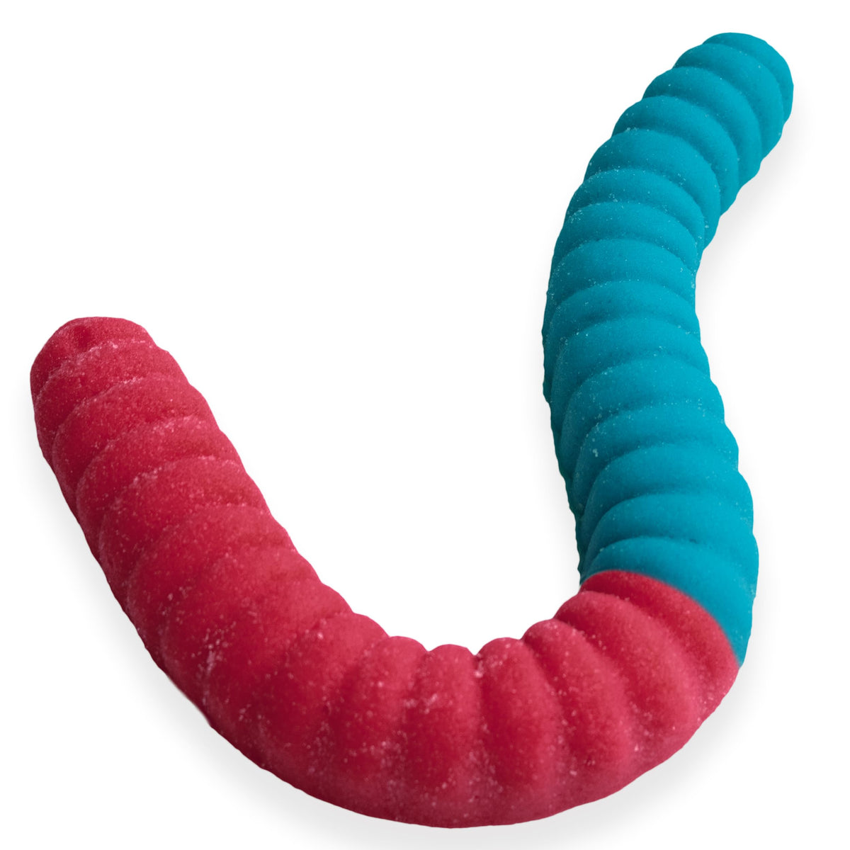 GGB Candies Sour Giant Gummy Worm – 2 lb Candy (Cherry and Blue Raspberry)