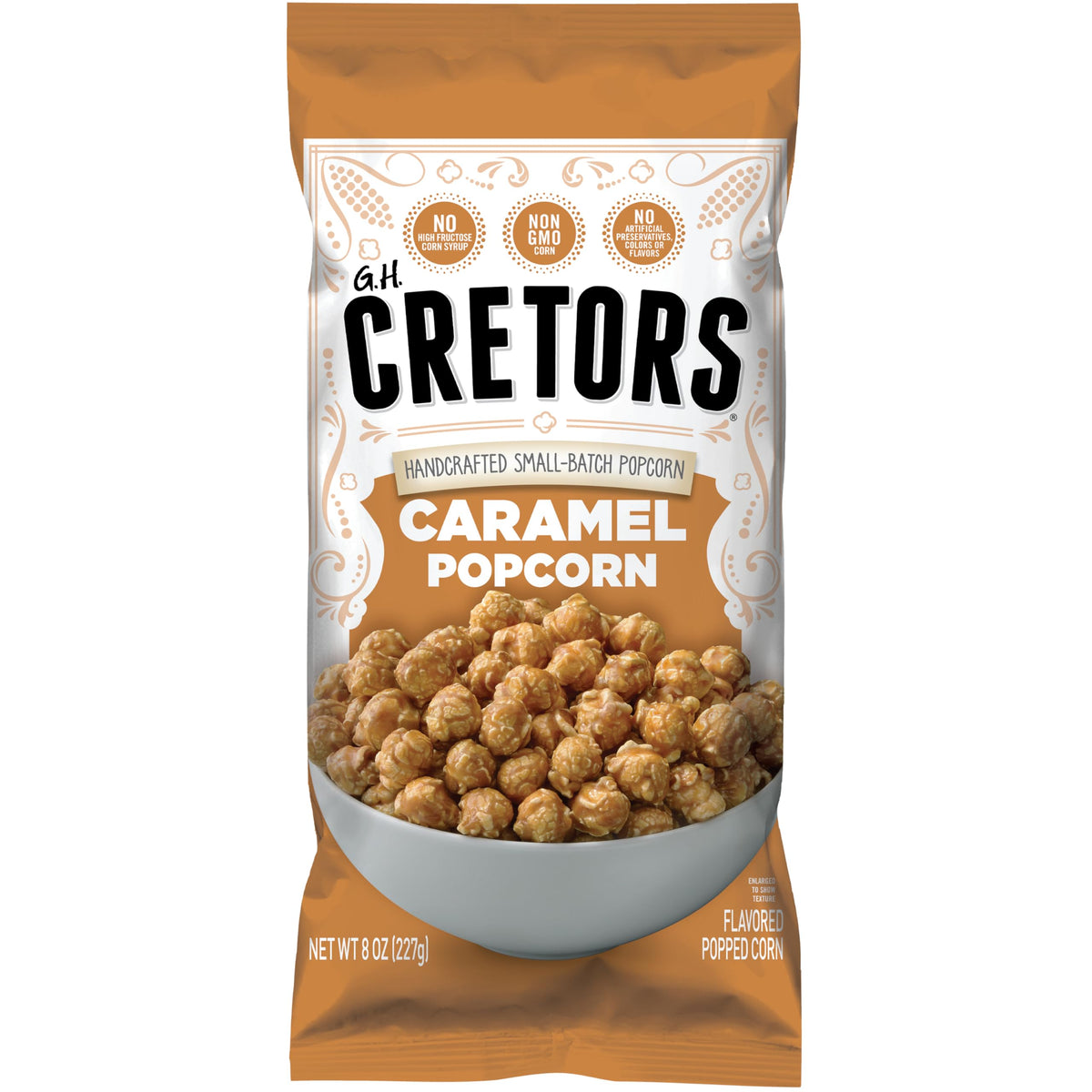 G.H. Cretors Caramel Corn – Gourmet Caramel Popcorn 6-Pack, 8 oz Bags