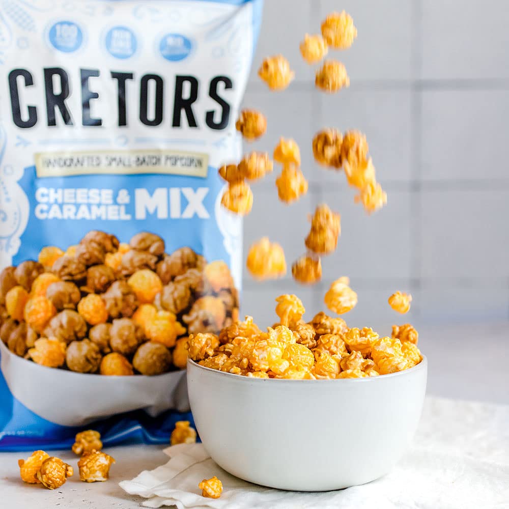 G.H. Cretors Cheese & Caramel Mix Popcorn — King Size 6 Pack (4.5 Oz Each)