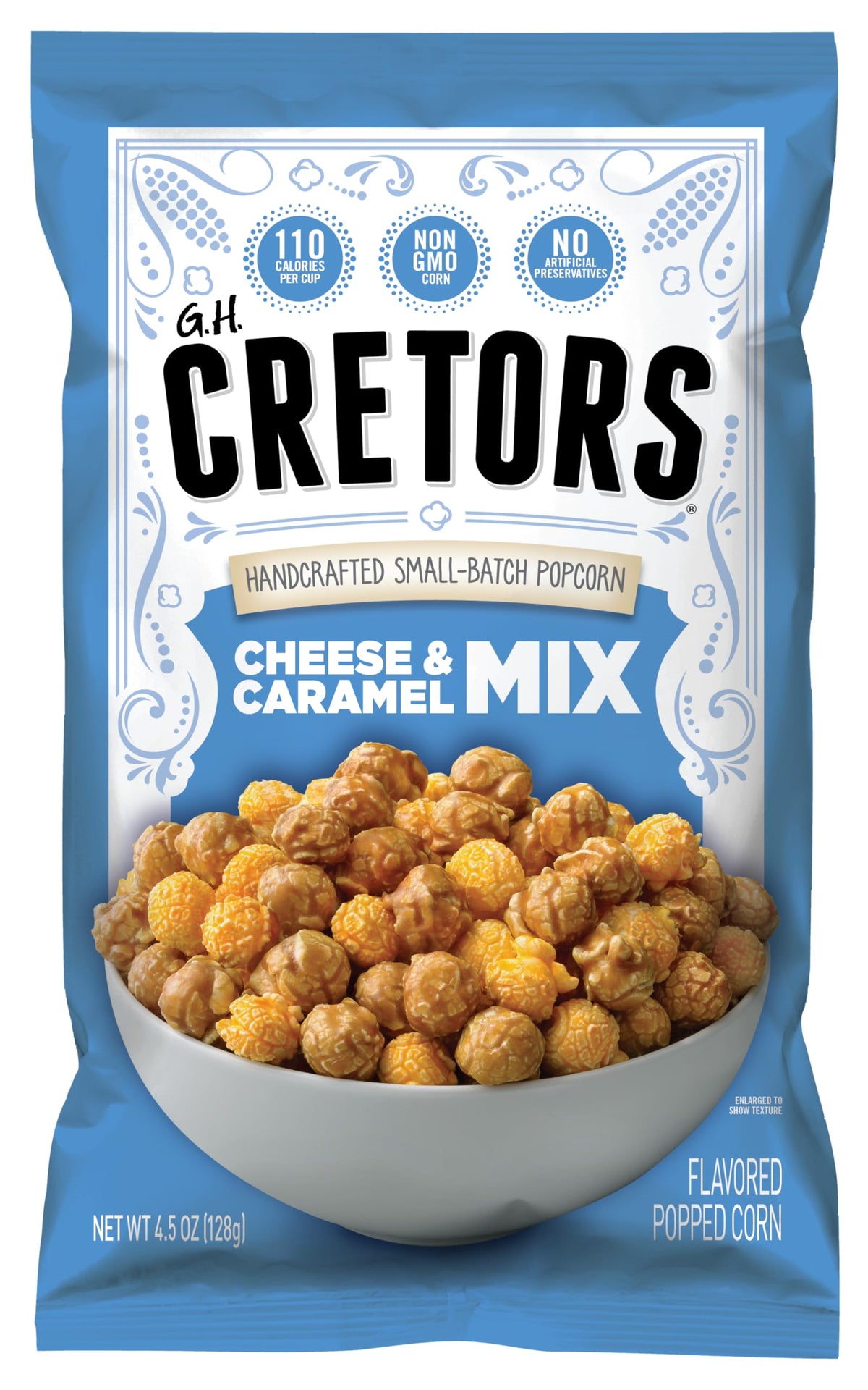 G.H. Cretors Cheese & Caramel Mix Popcorn — King Size 6 Pack (4.5 Oz Each)