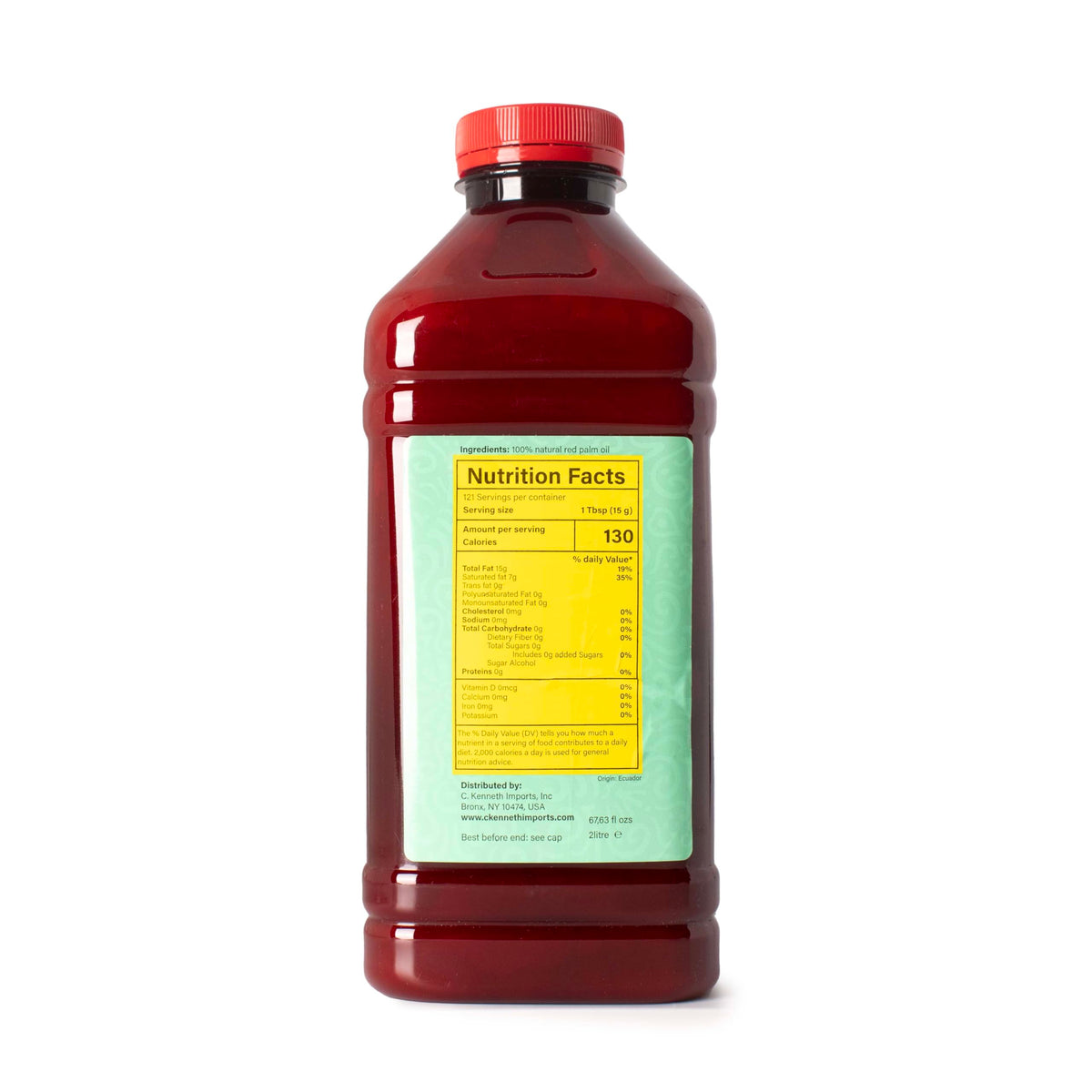 GHANA HERITAGE Nigerian Heritage 100% Red Palm Oil – Pure Cooking Oil, 2L Bottle (67.63 fl oz)