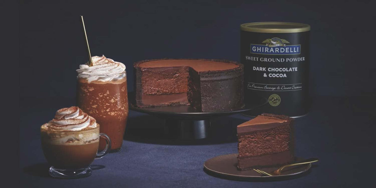 Ghirardelli Dark Chocolate & Cocoa Sweet Ground Powder, 3 lb Can – Rich, Less-Sweet Cocoa Powder