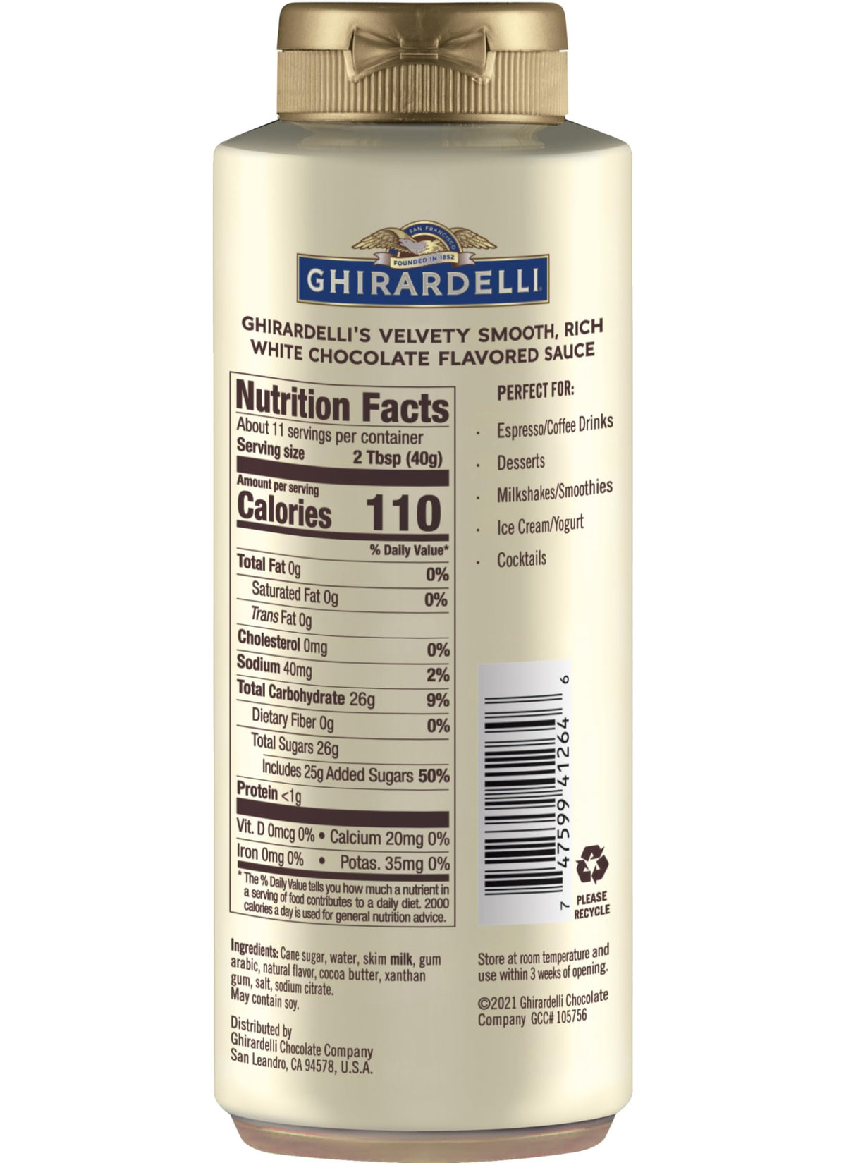 Ghirardelli Squeeze Bottles Set — Chocolate, Caramel & White Chocolate Sauces (3-Pack)