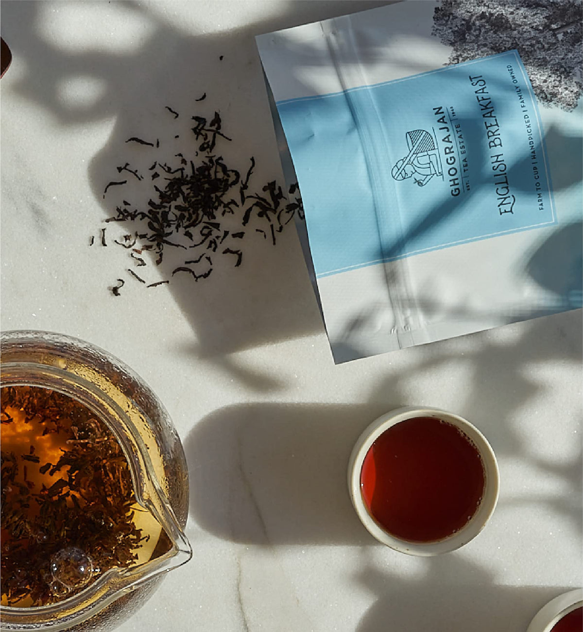Ghograjan Tea Estate English Breakfast Loose Leaf Tea – Strong Full-Bodied Assam, 1 lb Pouch, Farm2Cup from 5th-Generation Tea Farm