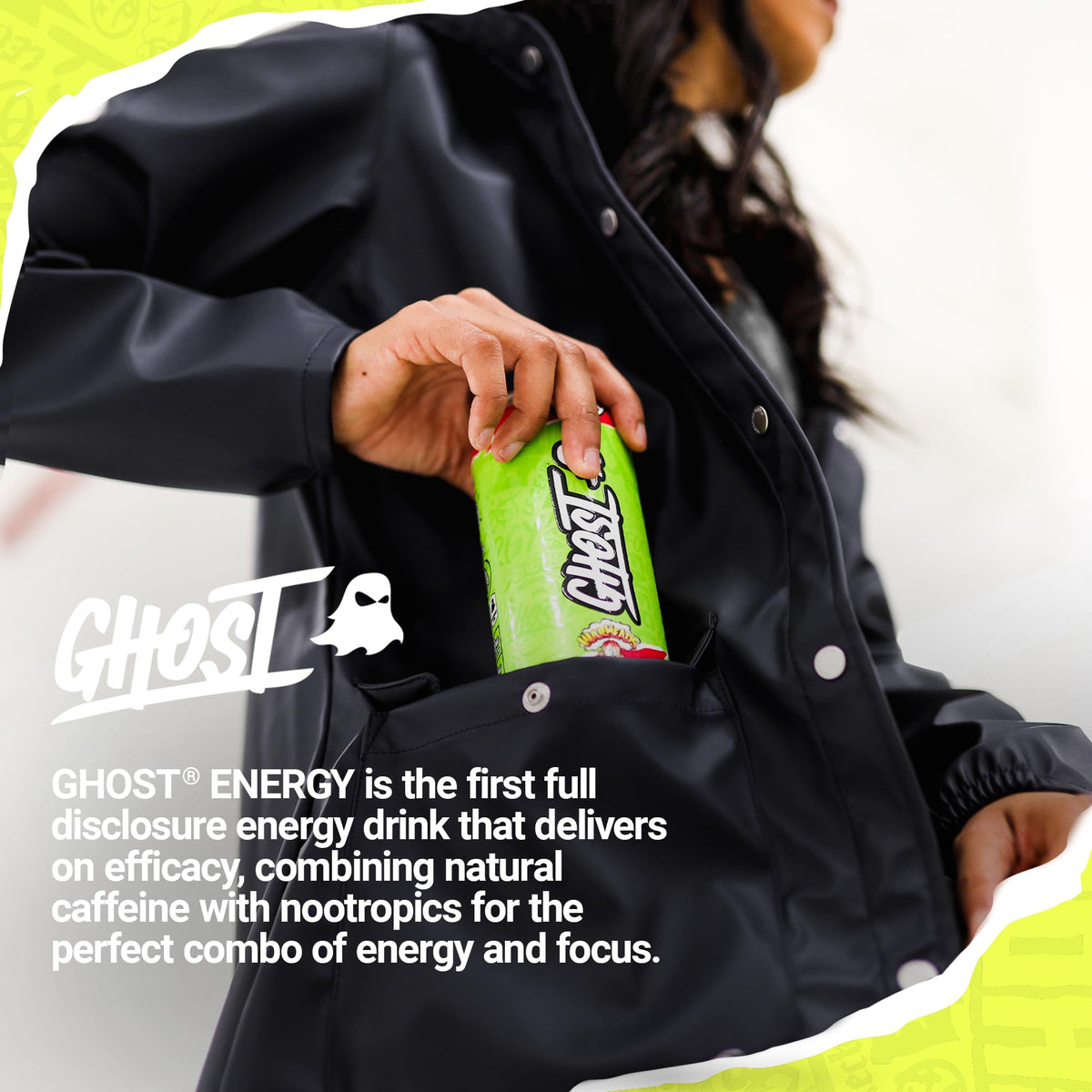 Ghost Energy Drink Warheads Sour Watermelon 12-Pack | 200mg Caffeine, Focus, Vegan