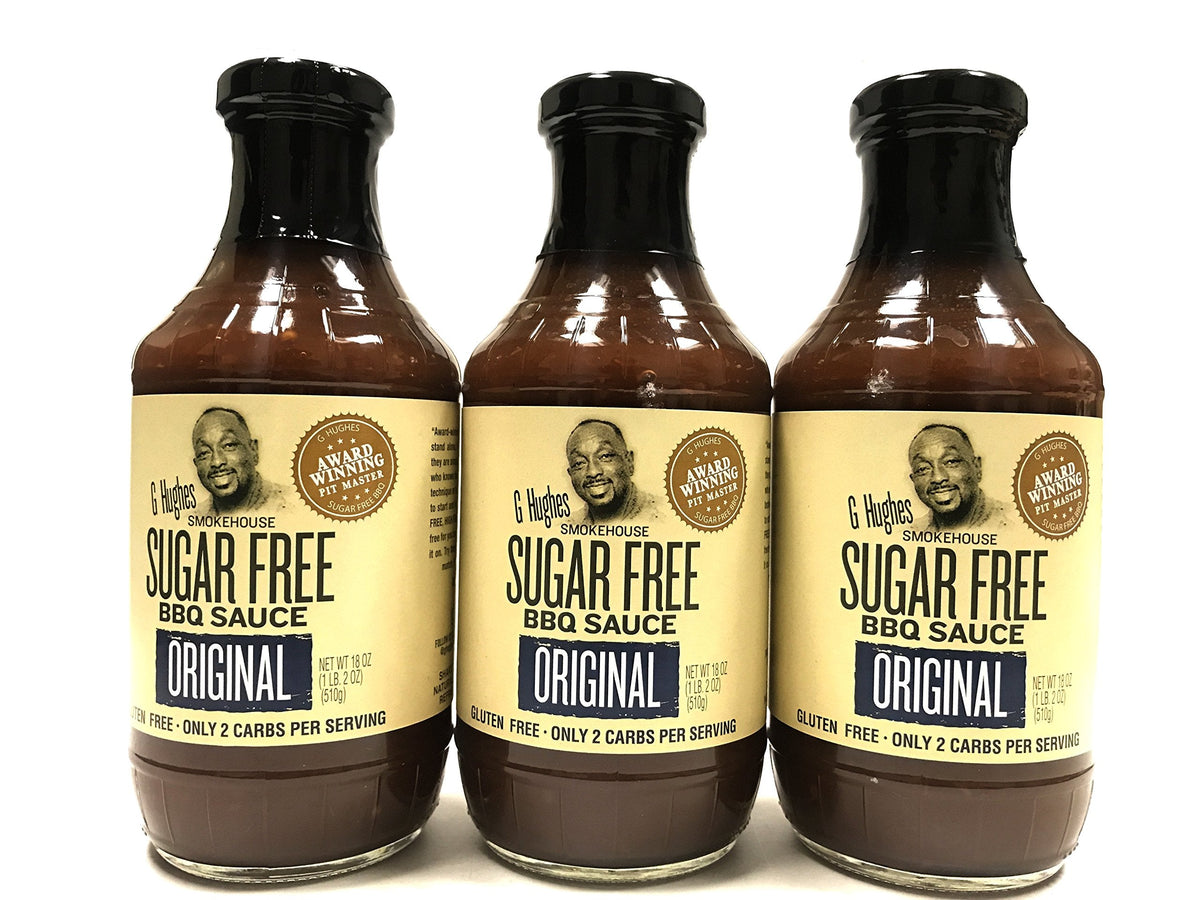 G Hughes Original Sugar Free Barbecue Sauce – 18 oz, 3 Pack