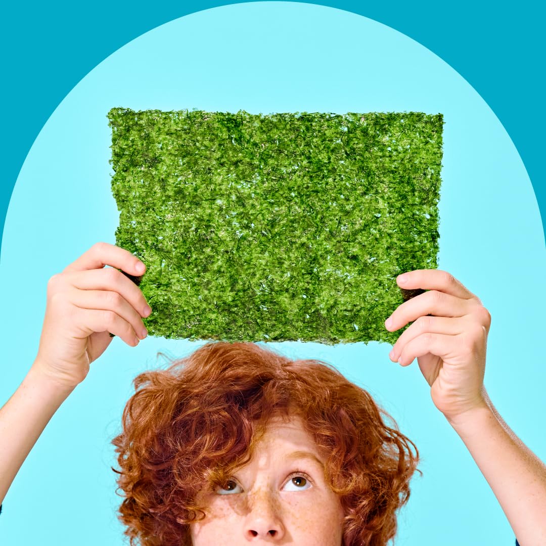 gimMe Seaweed Organic Big Sheets – Sea Salt, Keto-Friendly, 10 x 0.92oz
