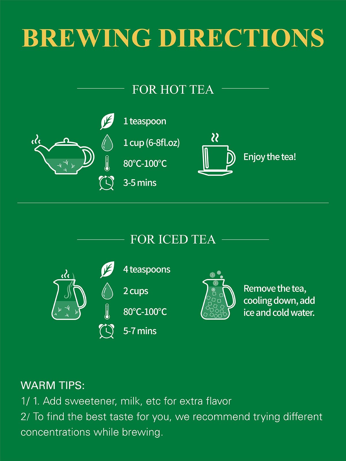 GLDNT Organic Jasmine Green Tea – Loose Leaf, Delicate Aroma & Smooth Flavor, Hot & Iced Tea, 16 oz
