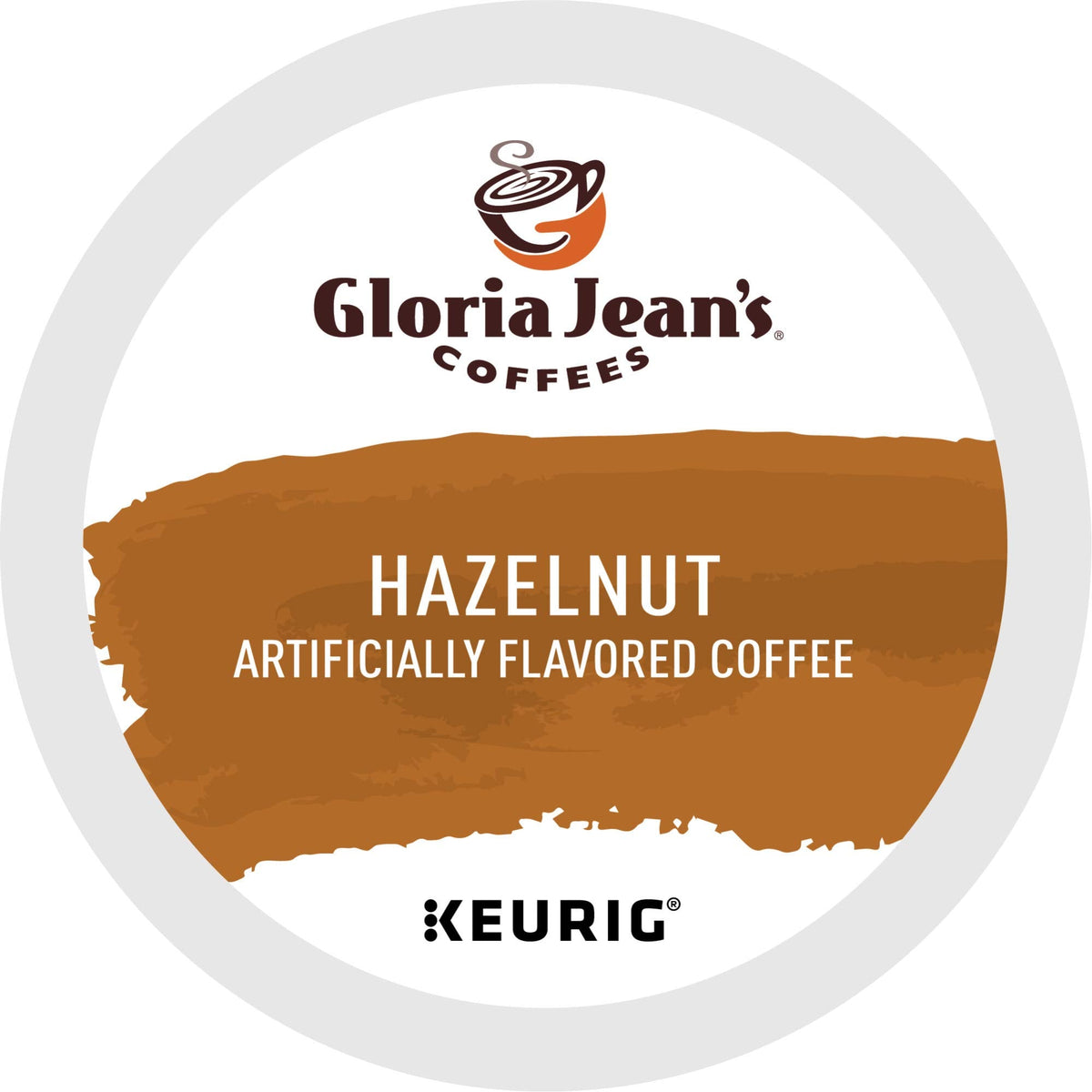 Gloria Jean's Hazelnut K-Cup Pods – Medium Roast Coffee, 60 Count (6 Packs of 10)