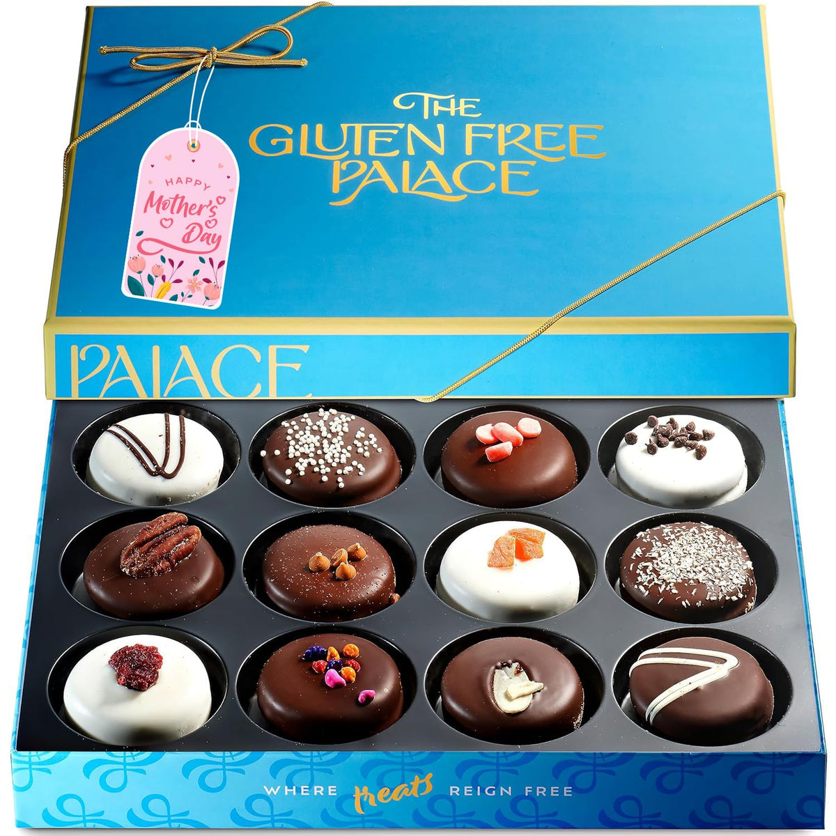 Gluten Free Palace Cookie Gift Basket – Vegan Gluten-Free Cookies (12) – Mother's Day Gift