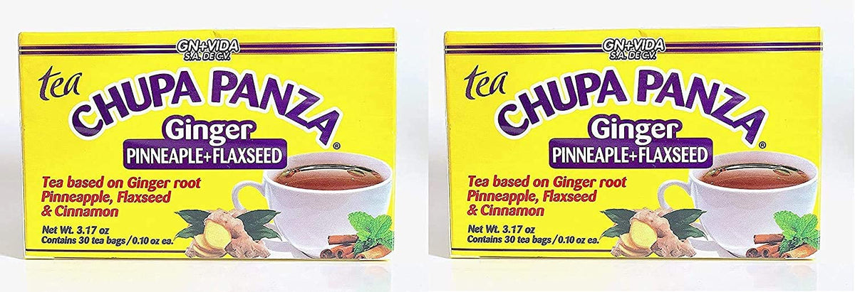 GN+Vida Tea CHUPA Panza: Ginger Pineapple Cinnamon Tea - 2-Pack, 60 Bags