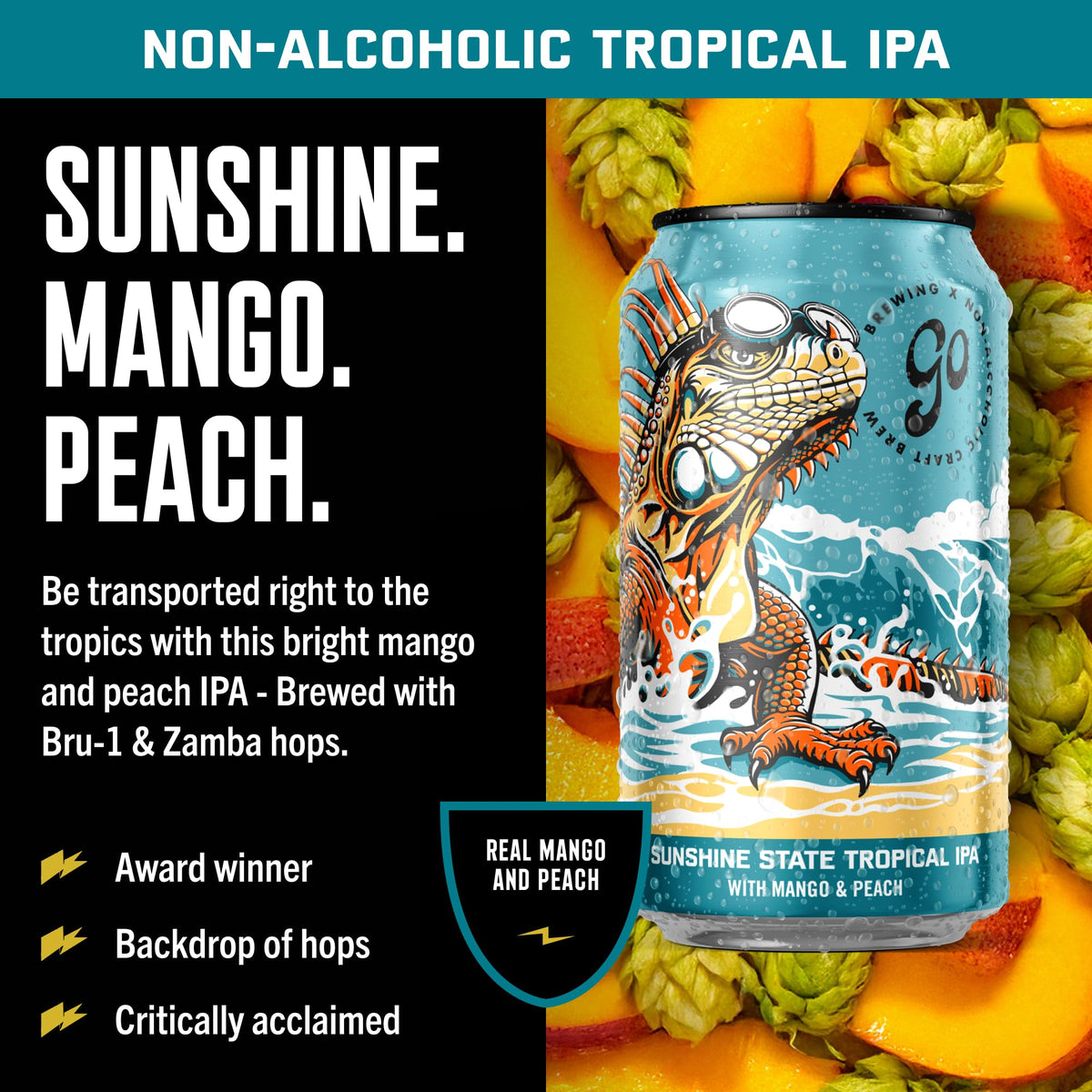 Go Brewing IPA 12 Mixed Pack – Non-Alcoholic Craft IPAs, Low-Calorie Small-Batch (12 oz, 12 Pack)