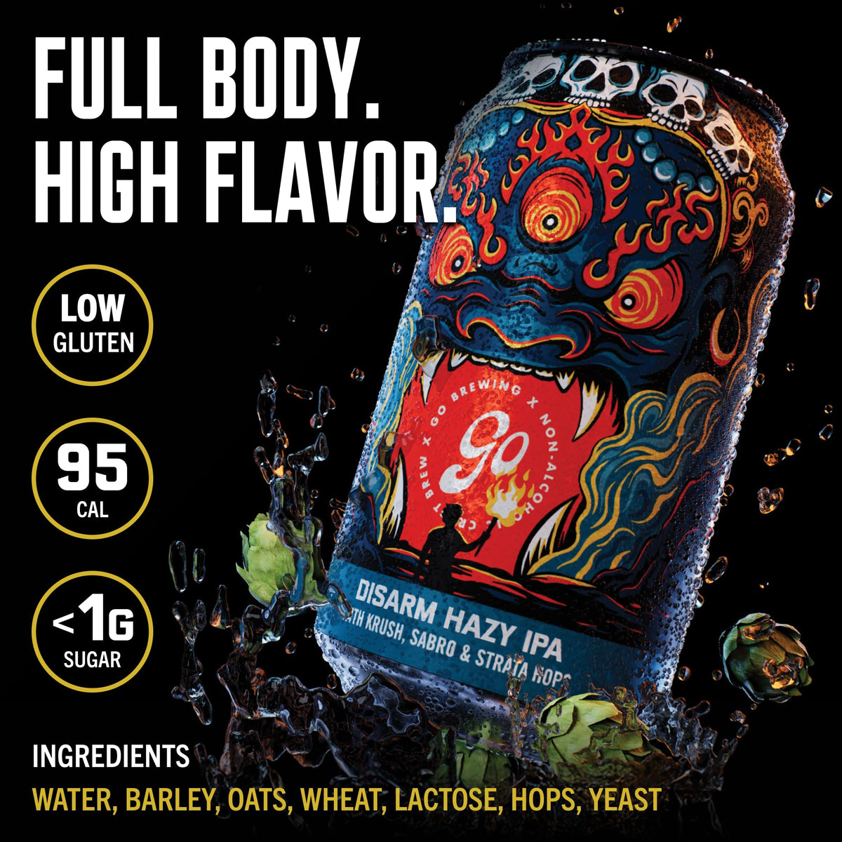 Go Brewing IPA 12 Mixed Pack – Non-Alcoholic Craft IPAs, Low-Calorie Small-Batch (12 oz, 12 Pack)