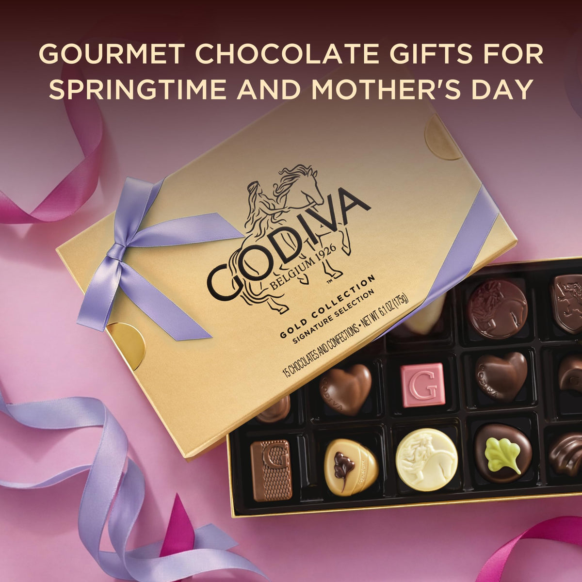 Godiva Gold 15-Piece Belgian Chocolates Gift Box – Mother's Day Kosher Gift
