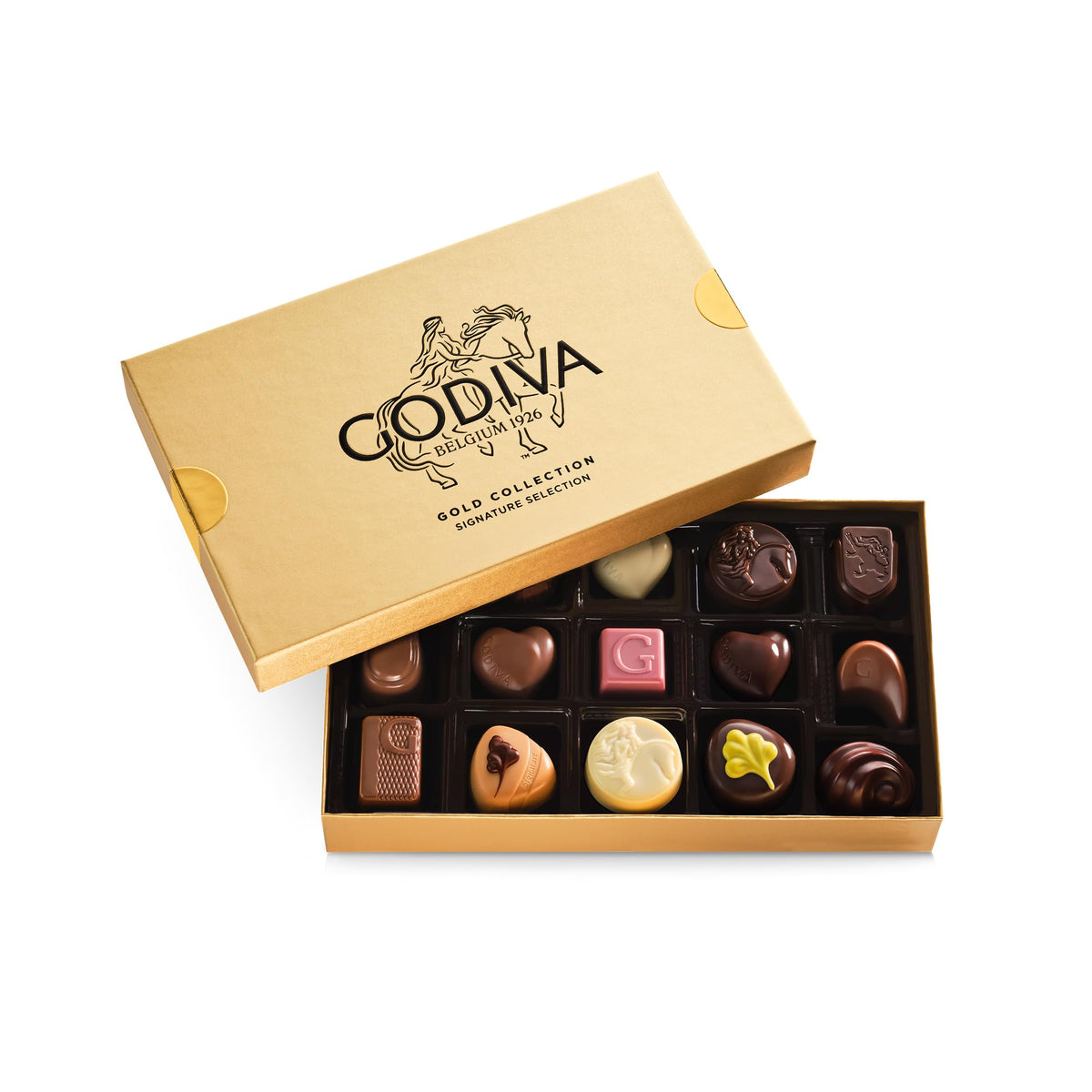 Godiva Gold 15-Piece Chocolate Gift Box – Belgian Dark & Milk Chocolates (Kosher)