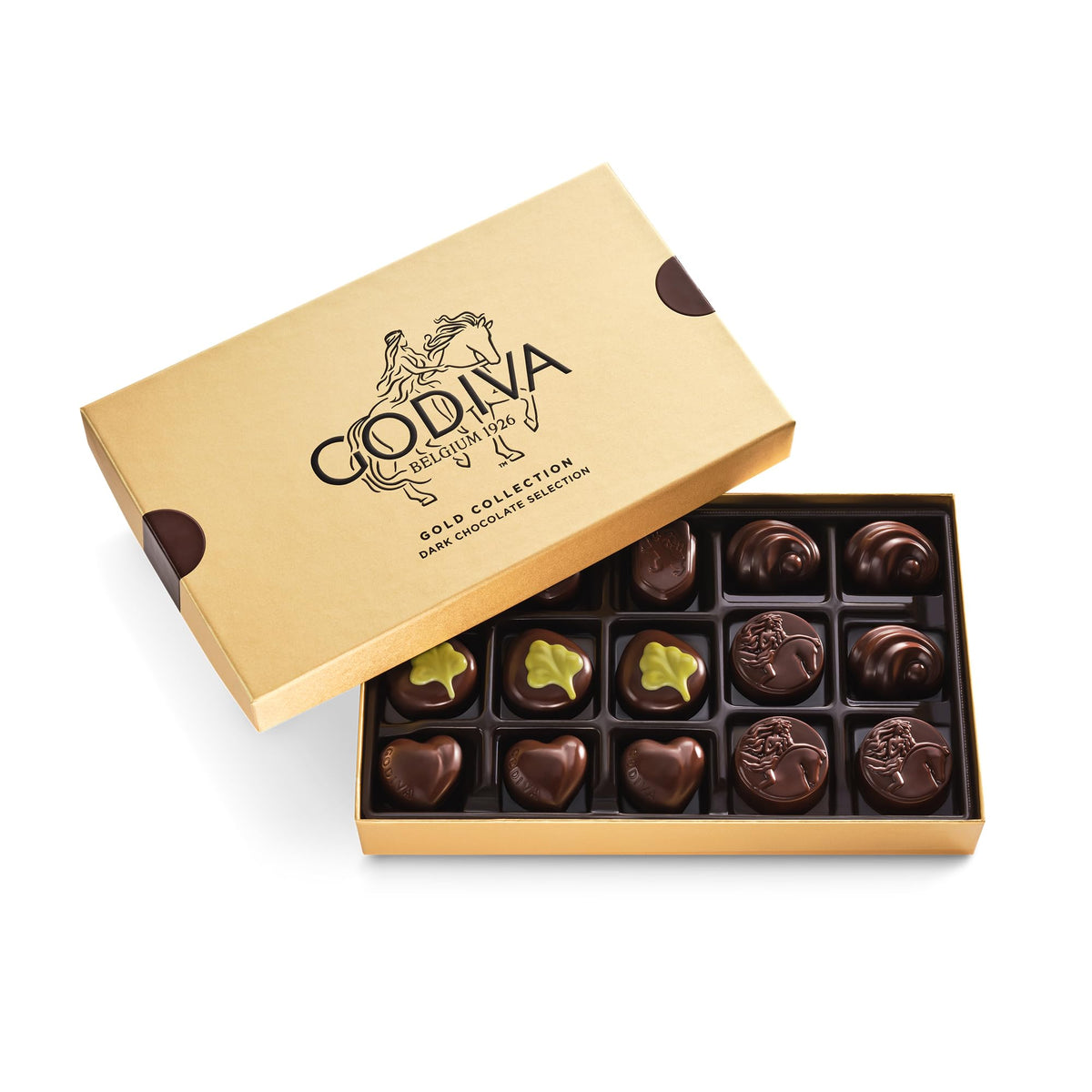 Godiva Gold Dark Chocolate Gift Box – 15-Piece Belgian Dark Chocolates