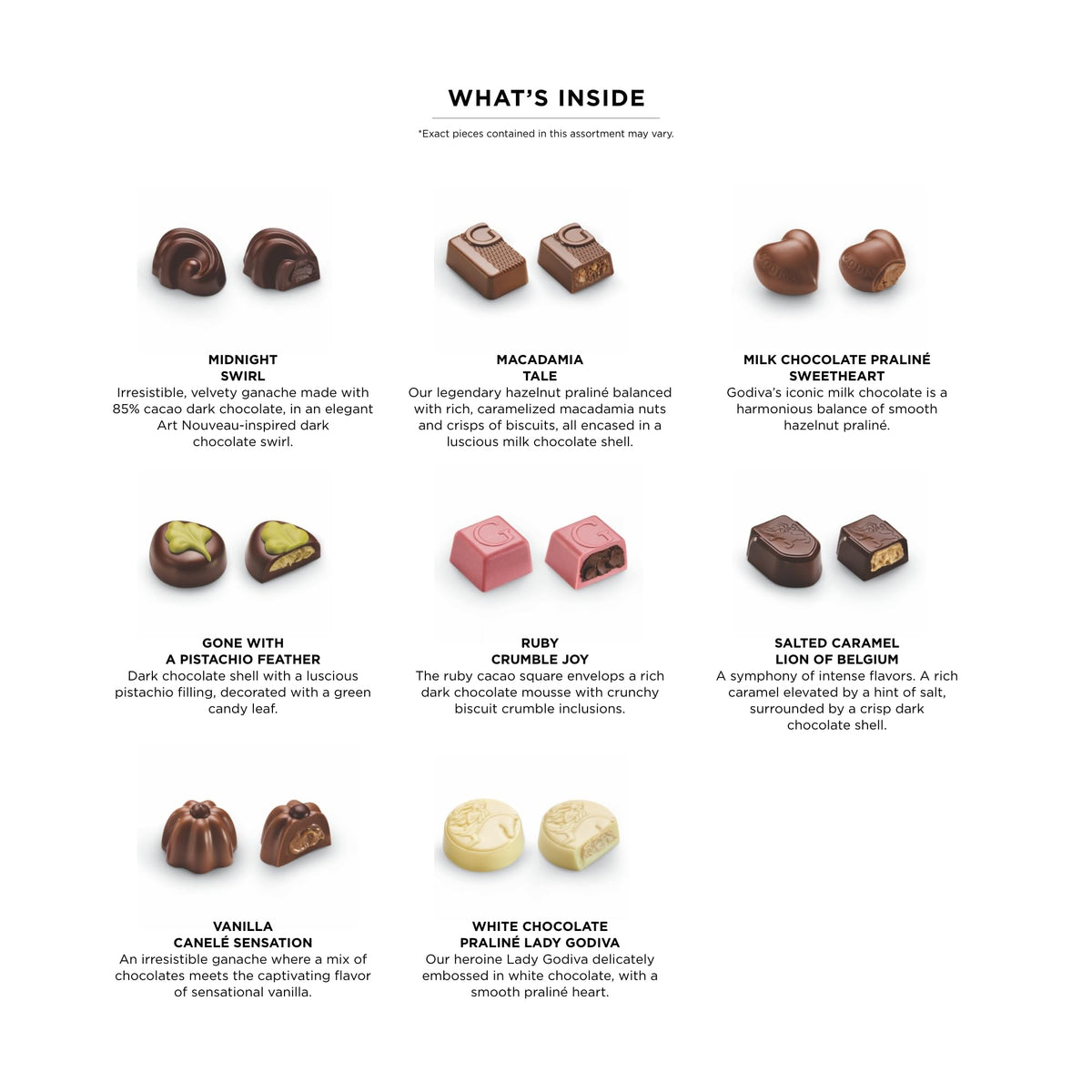 Godiva Gold Assorted Chocolate Gift Box – 8 Pc Belgian Dark & Milk Chocolates