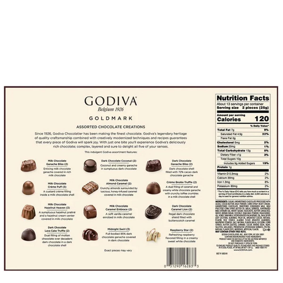 Godiva Belgium Goldmark Assorted Chocolates – 10.9 oz
