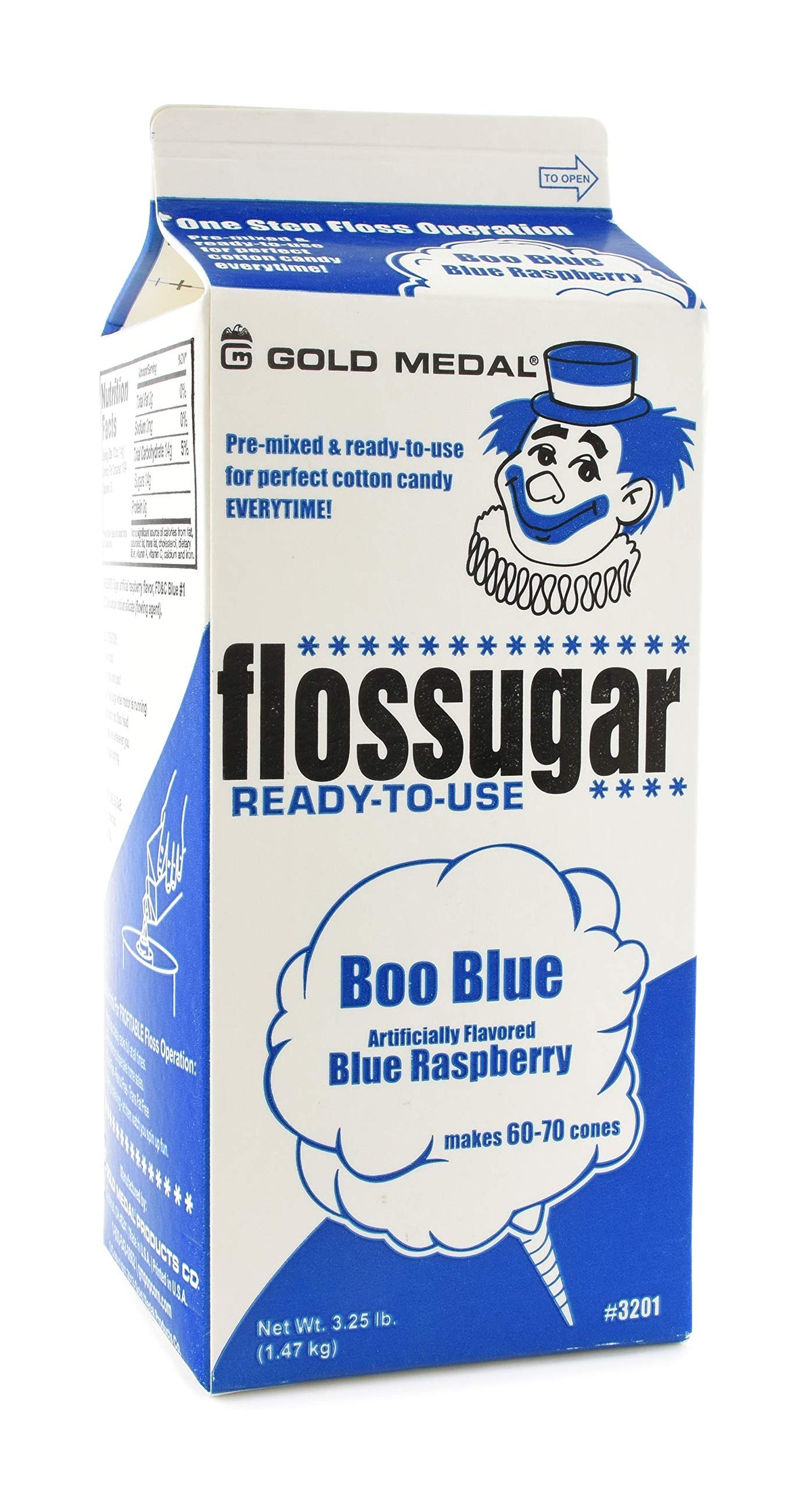 Gold Medal Cotton Candy Sugar – Blue Raspberry, Pink Vanilla & Grape (1/2 Gallon Three-Pack)