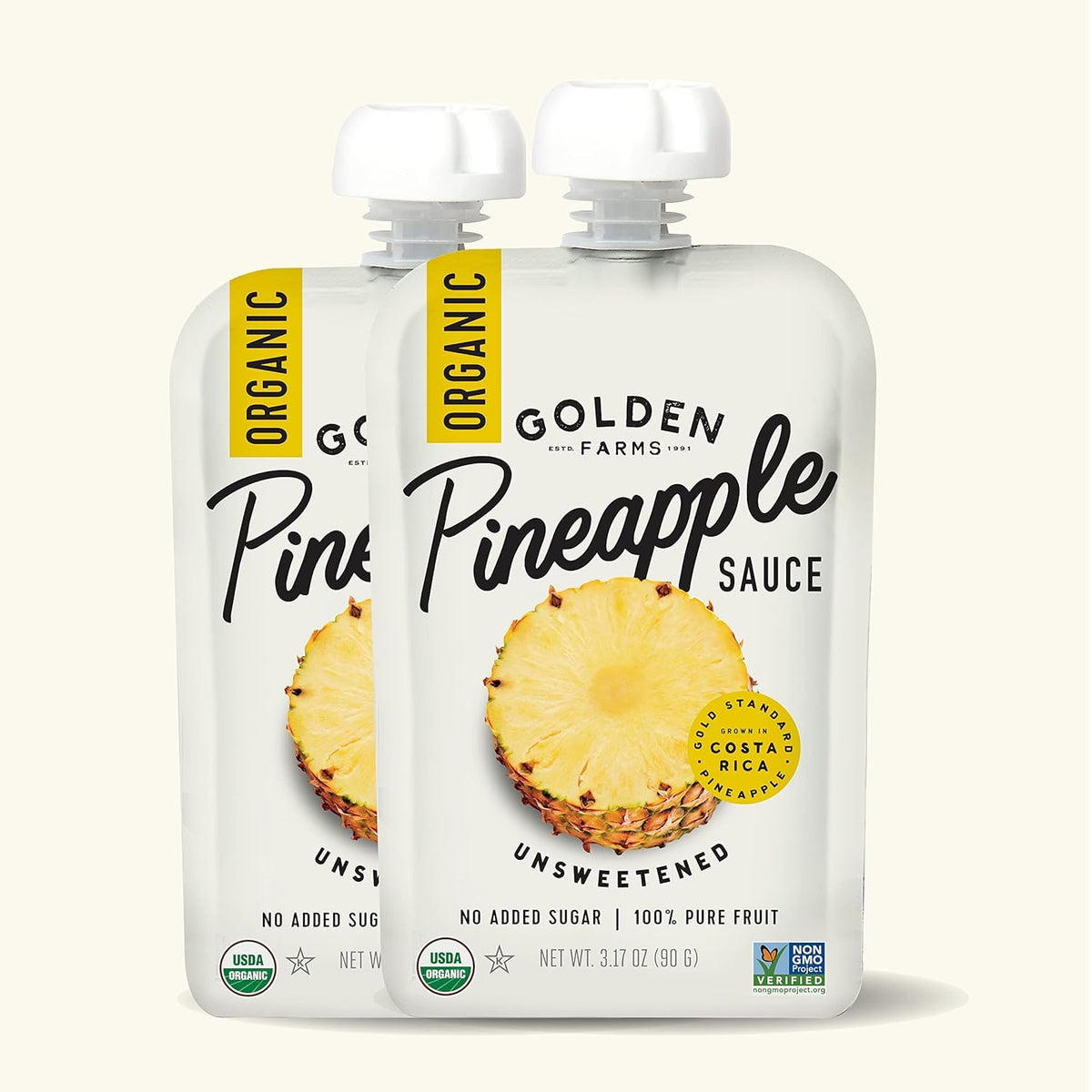 Golden Farms Pineapple Pouches – 100% Pure Pineapple, Organic & No Added Sugar